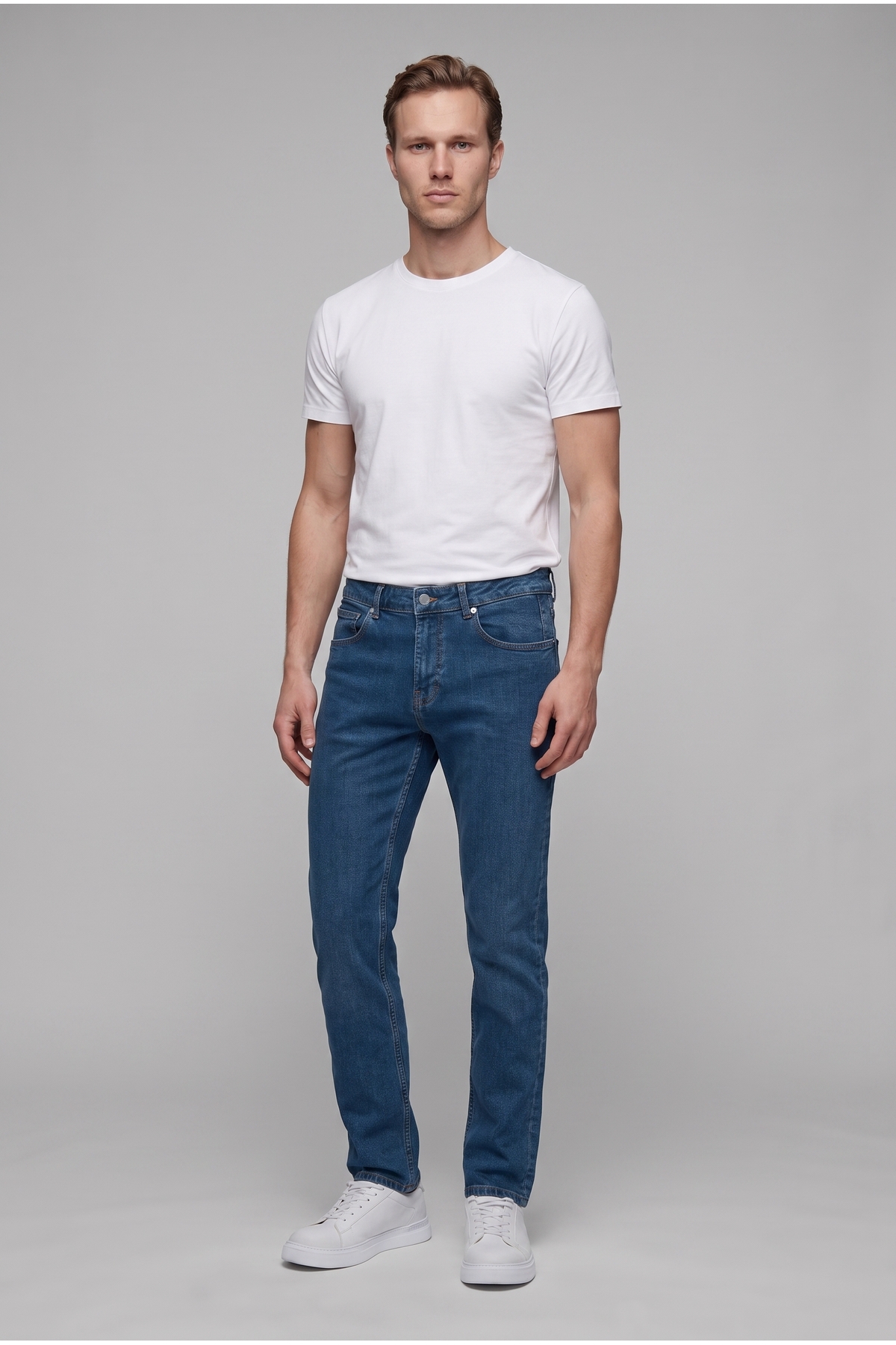 D'S Damat Ds Damat Slim Fit İndigo Denim Pantolon görsel 2