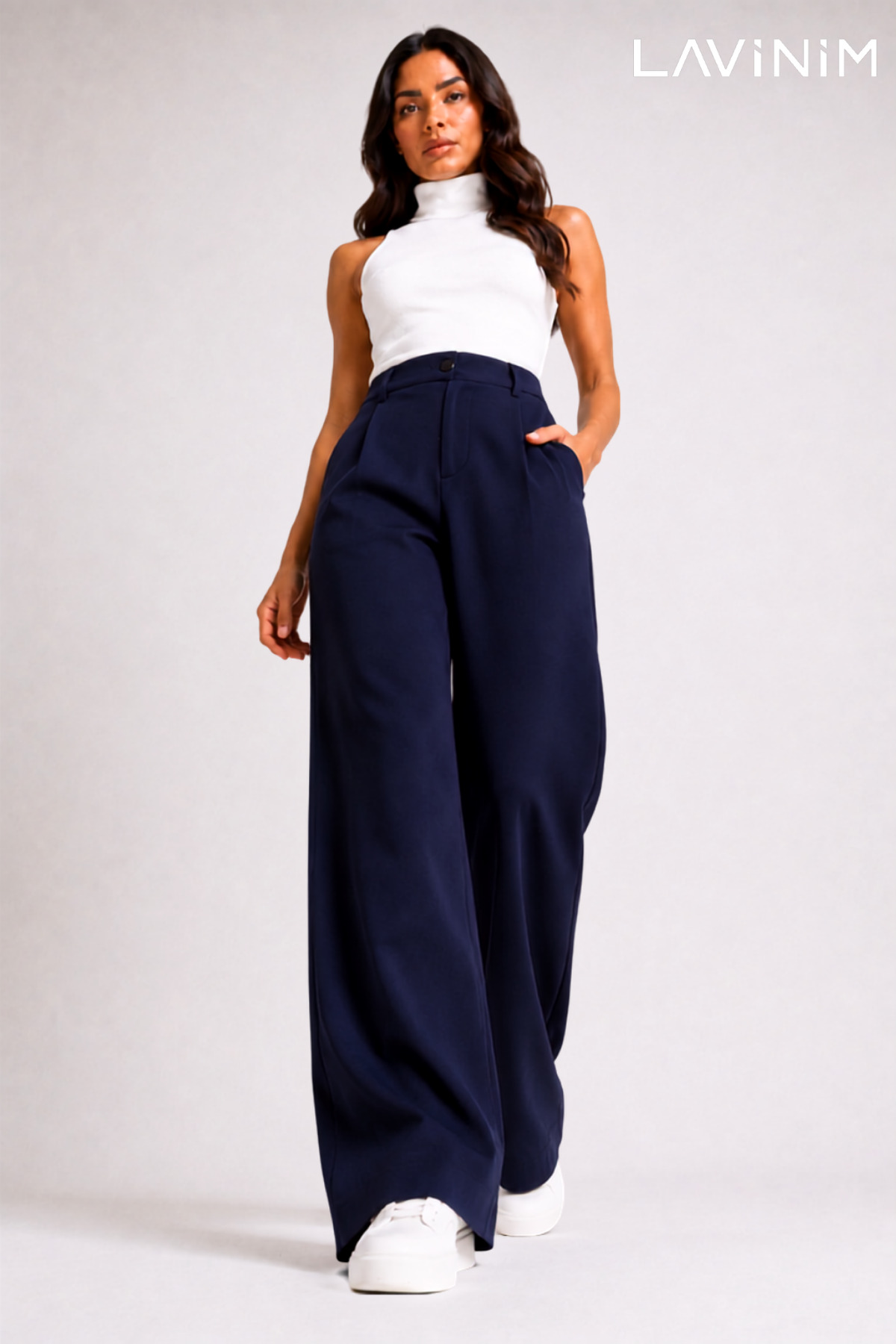 LAVİNİM Kadın Palazzo Pantolon Oversize Kesim görsel 4