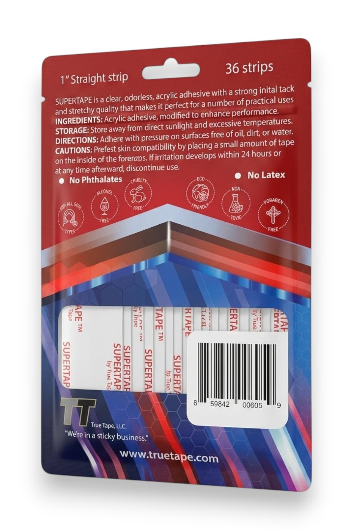 SUPERTAPE Protez Saç Bandı Düz (1" x 3'' - 2.5cm x 7.5cm) 36 Adet — مشکی S.T 3 — تصویر 2 از 3