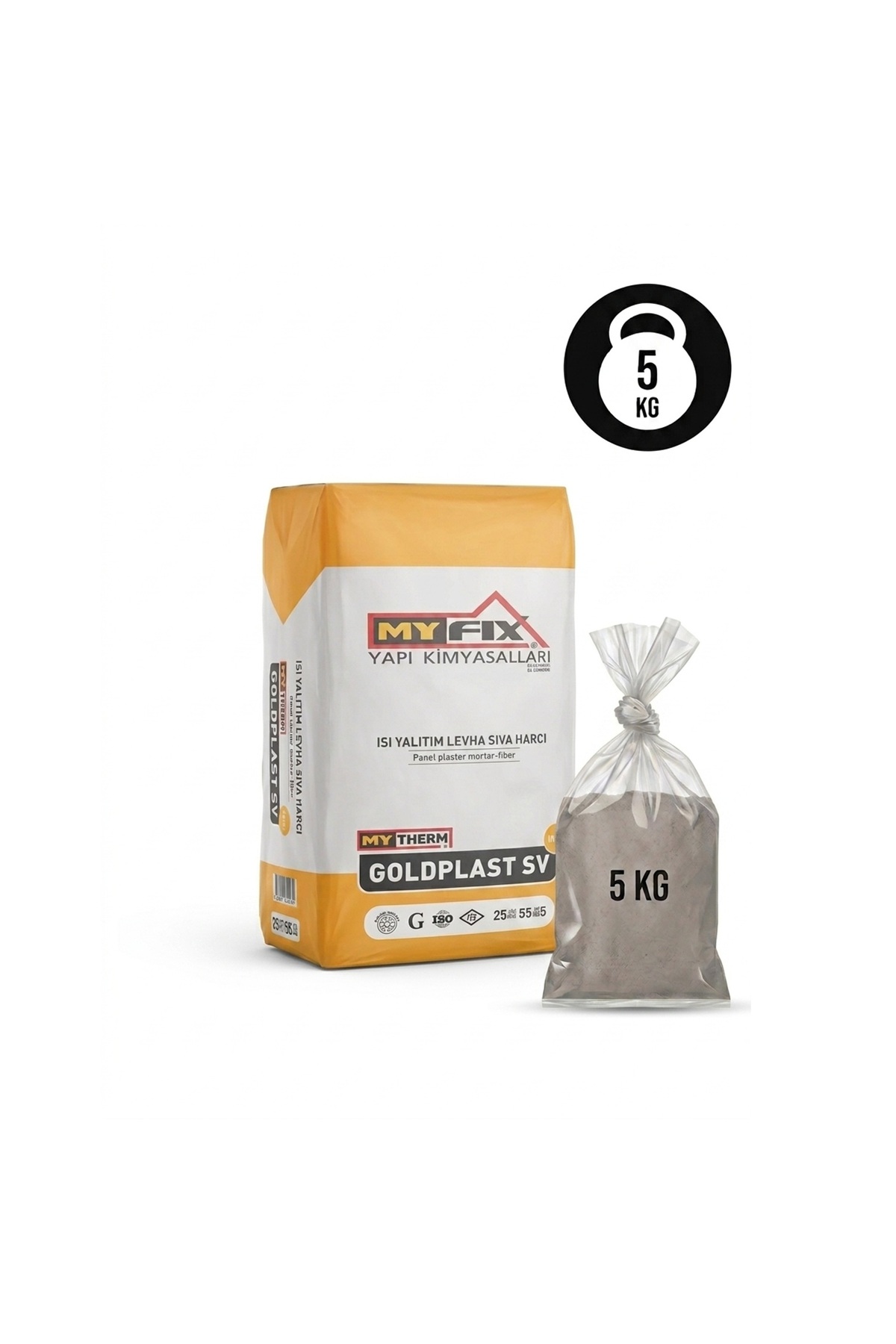 Myfix Elyaflı Isı Yalıtım Levha Sıva Harcı 5 Kg - (Sıva Kalekimi