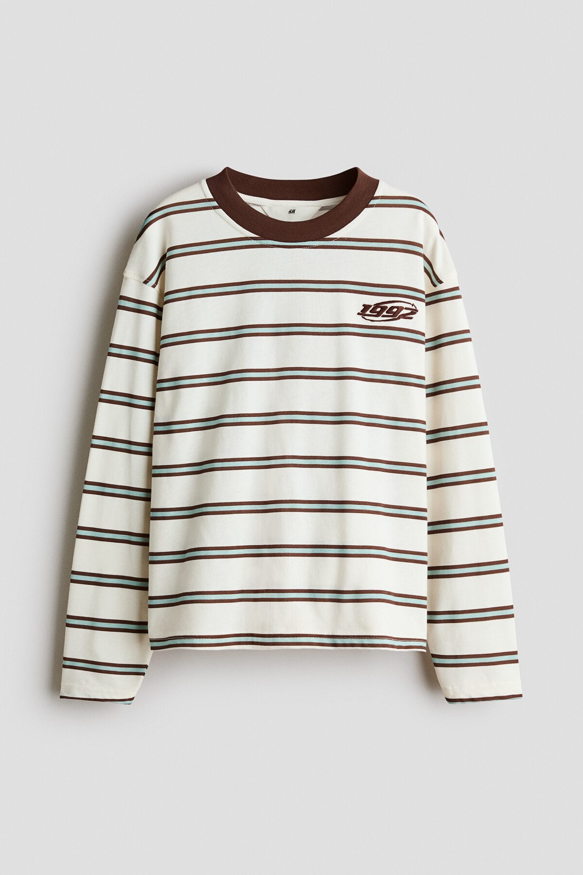 تی‌شرت آستین بلند نخی اچ اند ام تی شرت H&M
