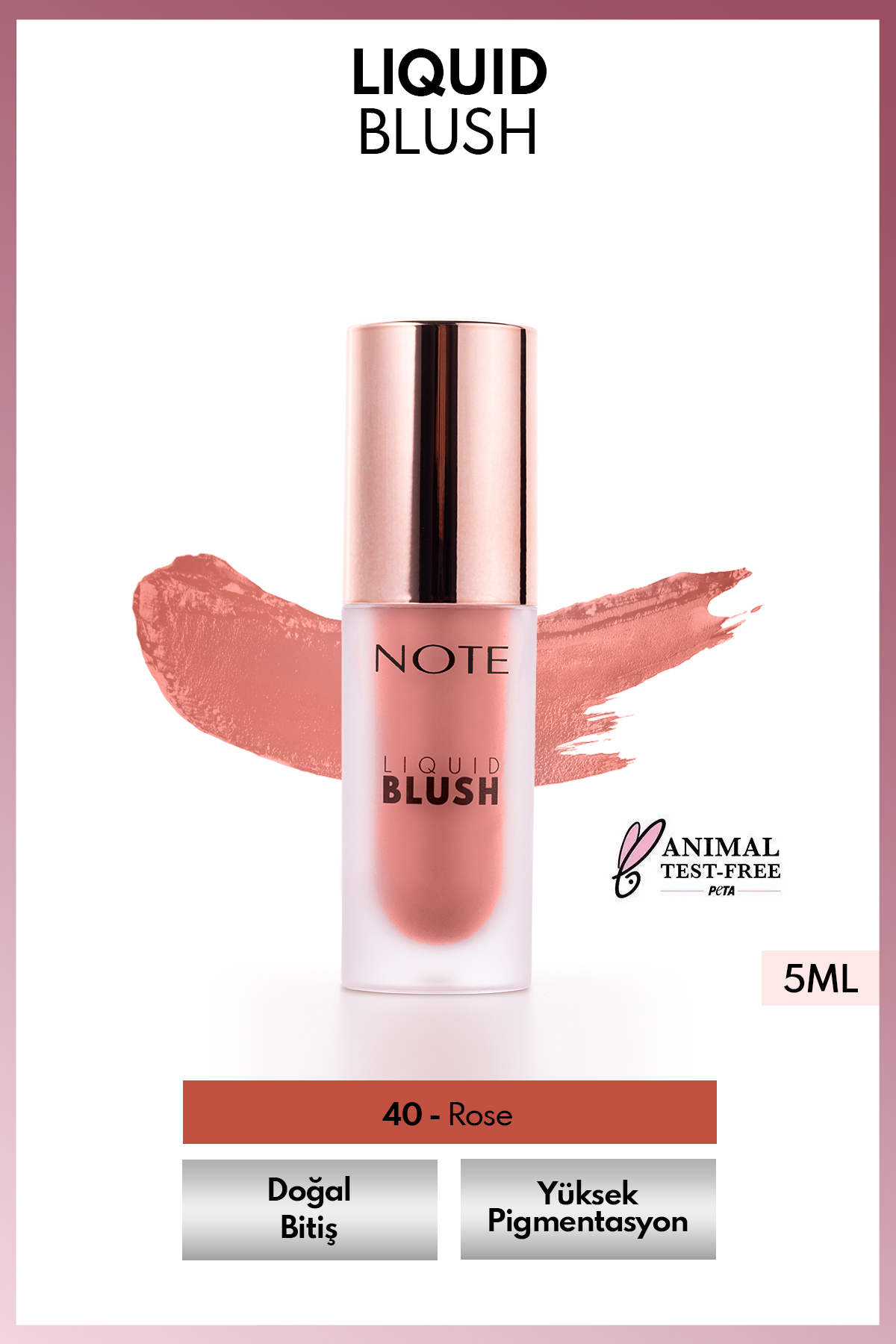 NOTE رژگونه مایع مرطوب کننده - 40 عدد رز — صورتی BLS LIQUID