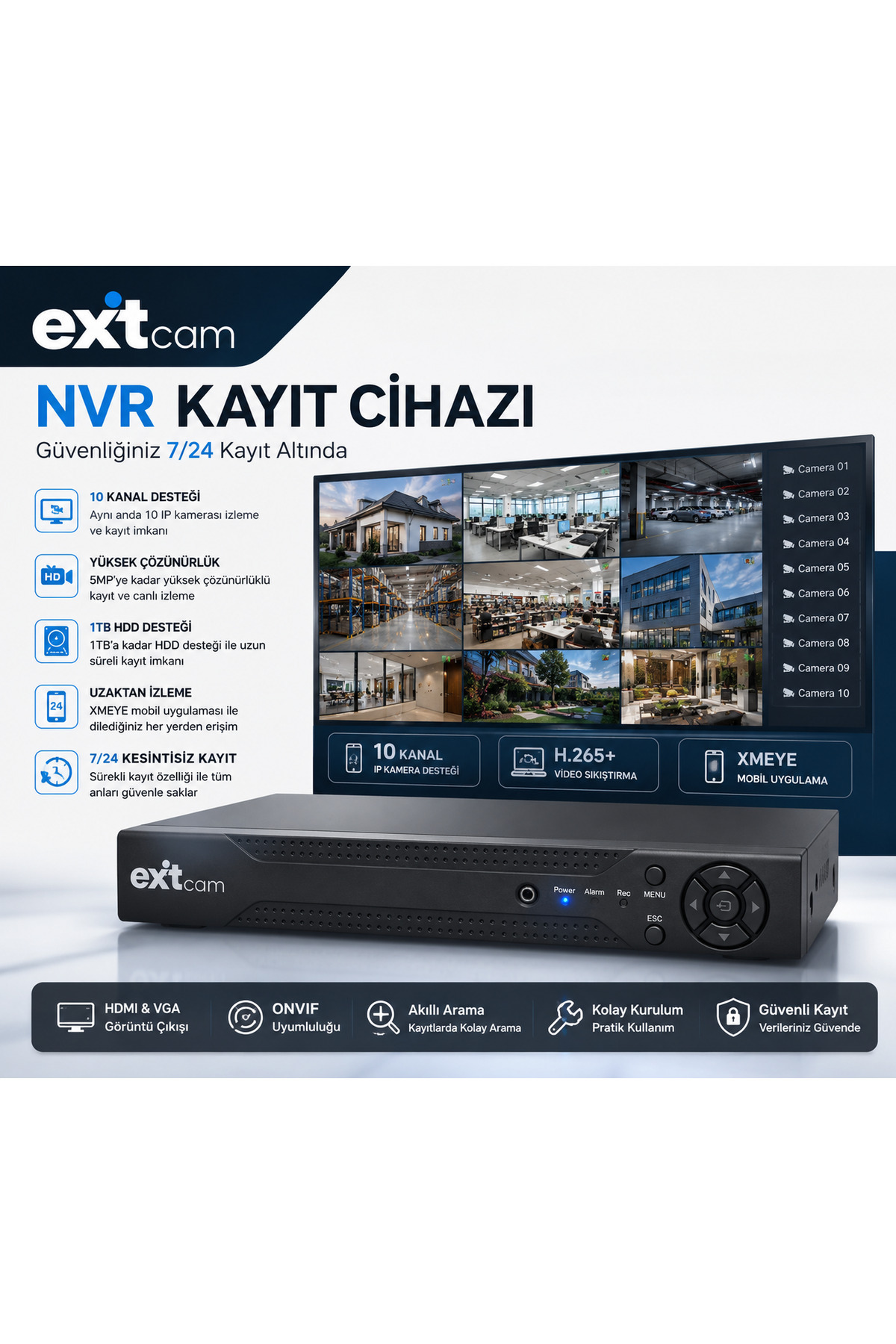 6'lı IP- PRPFESYONEL-5MP-POELİ-SESLİ -Ultra HD 5MP IP Kamera -Yapay Zeka-1TB-Güvenlik Kamerası Görsel 3