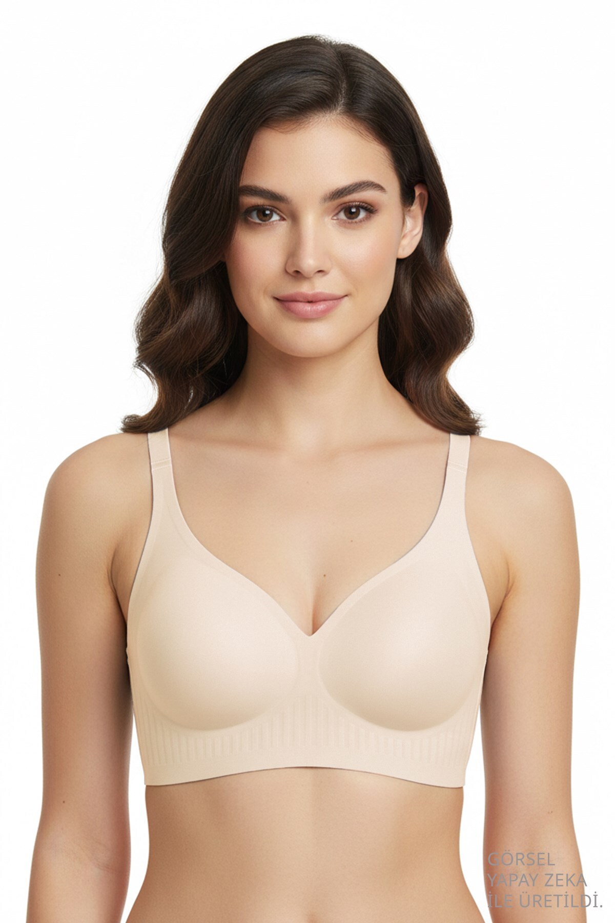 Cottonhill Seamless Bra - Slight | Ten Lazer Kesim Dikişsiz Dilim Detaylı Balensiz Kadın Sütyen görsel 3
