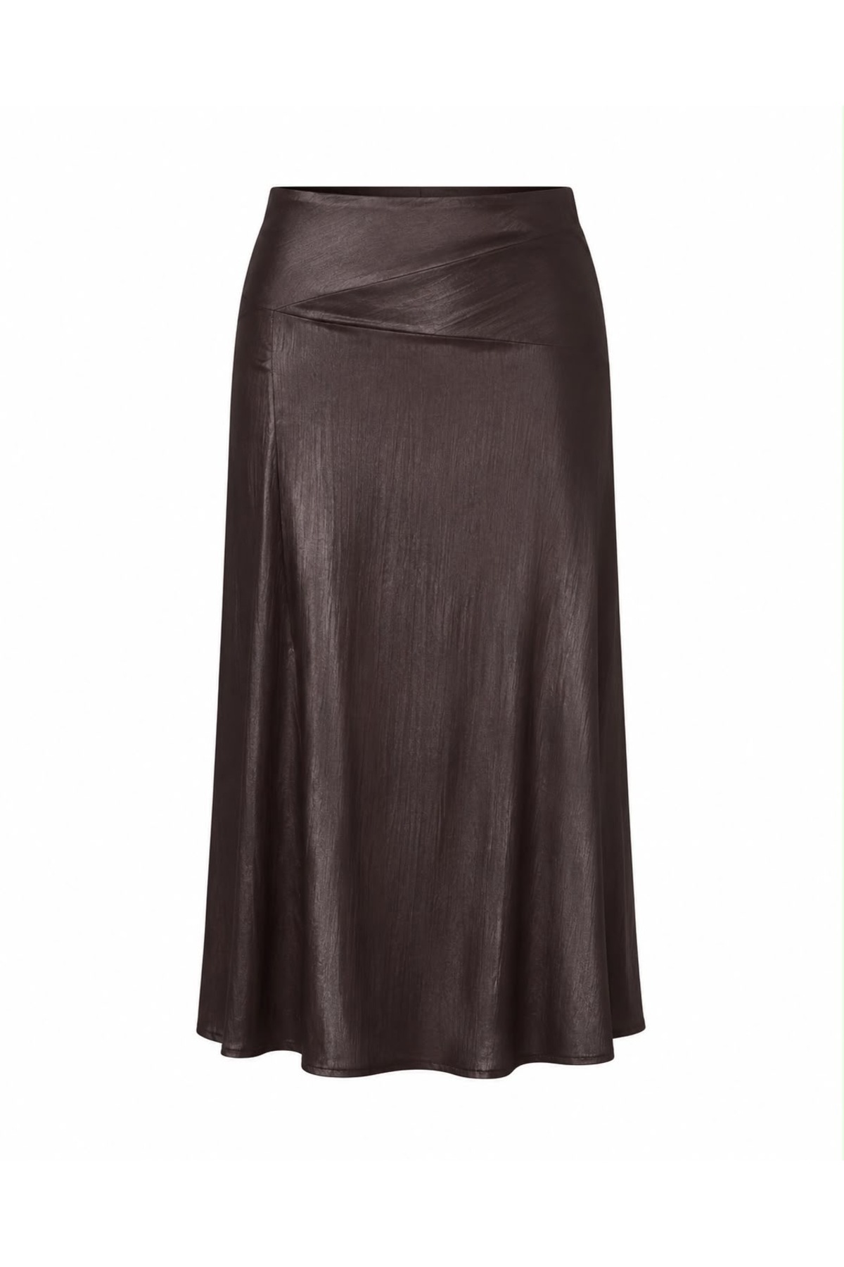 VERYMODA Kraşlı Saten Etek - Kahve | F1915 görsel 3
