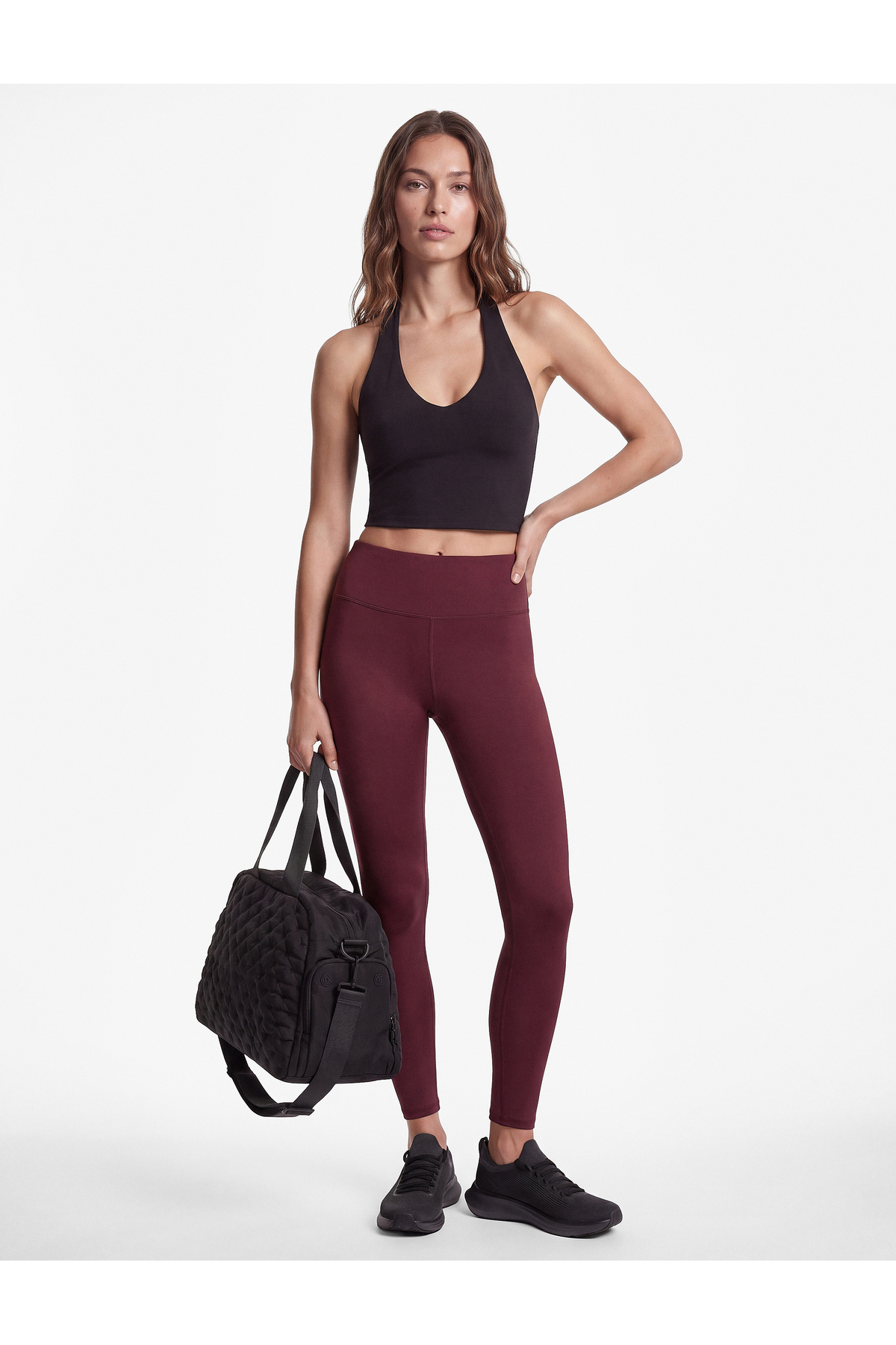 Koton Slim Fit Yüksek Bel Crop Spor Tayt