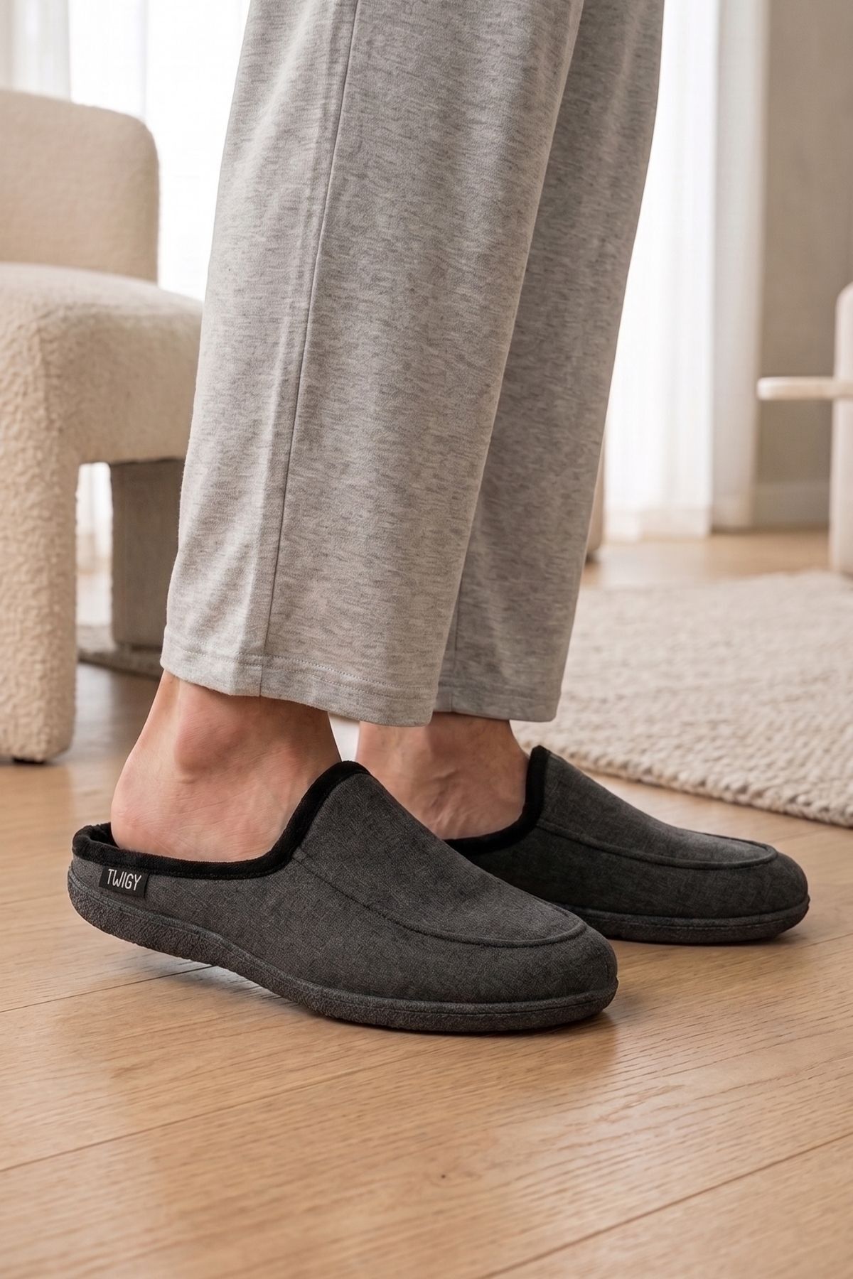 Twigy Kane Erkek Ev Terliği Siyah 41/46