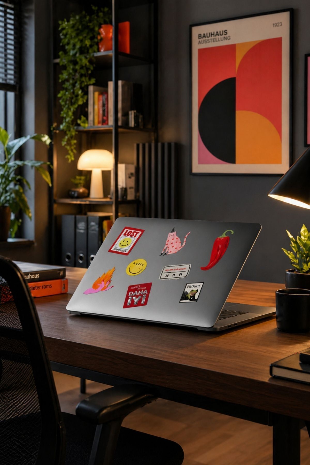 19’lu Sticker Set Kolaj Tarzı Renkli Estetik Laptop Telefon Sticker Seti