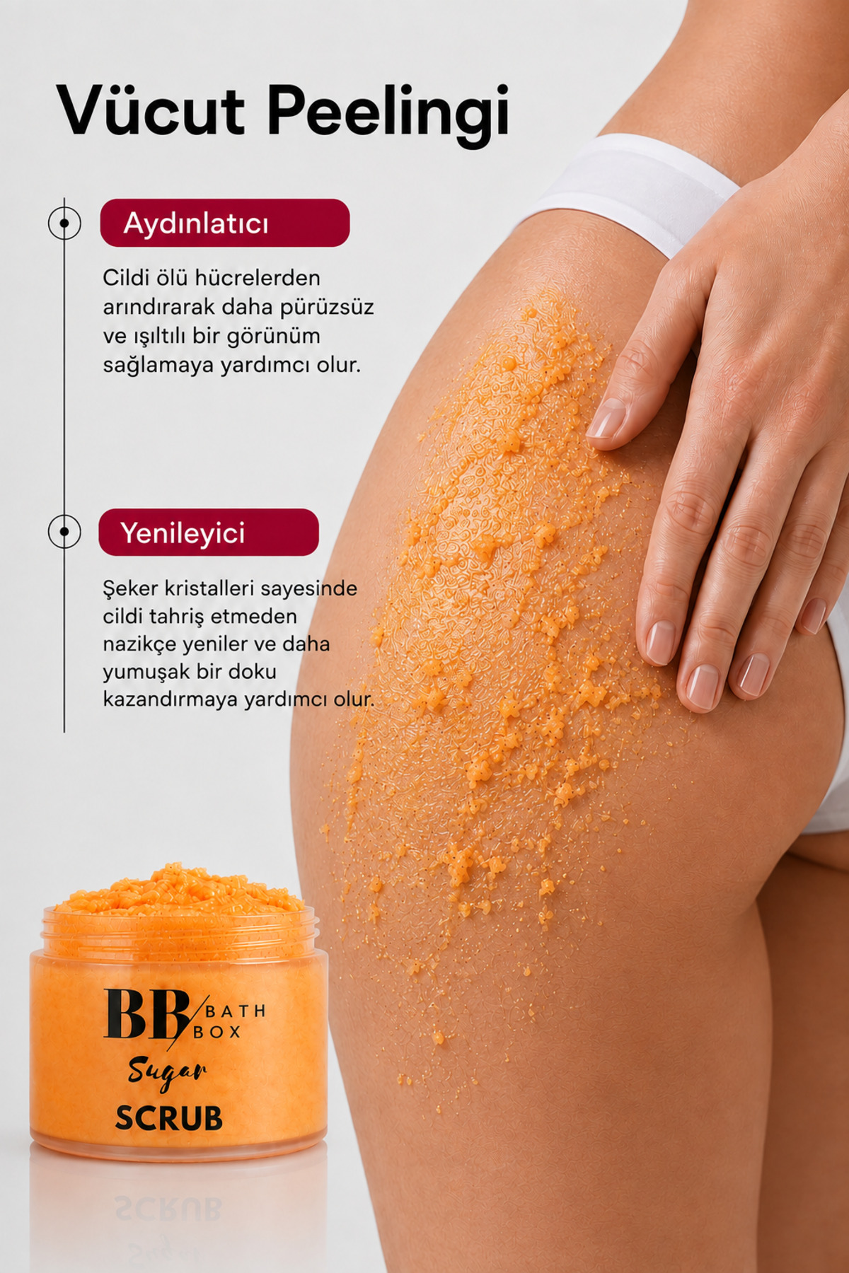 Egzotik Kokulu Köpüren Şeker Scrub,Cilt Arındırıcı & Yumuşatıcı Peeling 160 gr — SSEGZT — تصویر 4 از 9