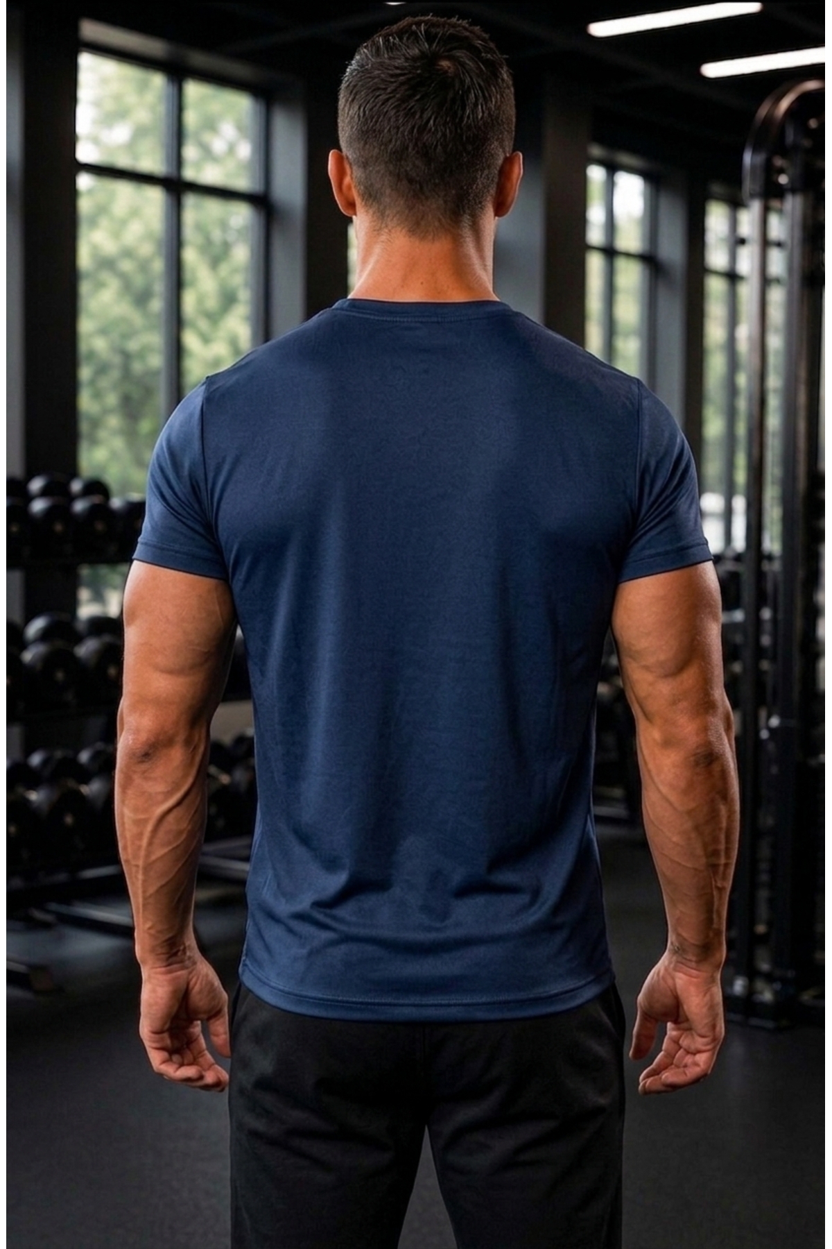 Sapeur Erkek Spor Tişört- Slim Fit Antrenman Üstü görsel 2