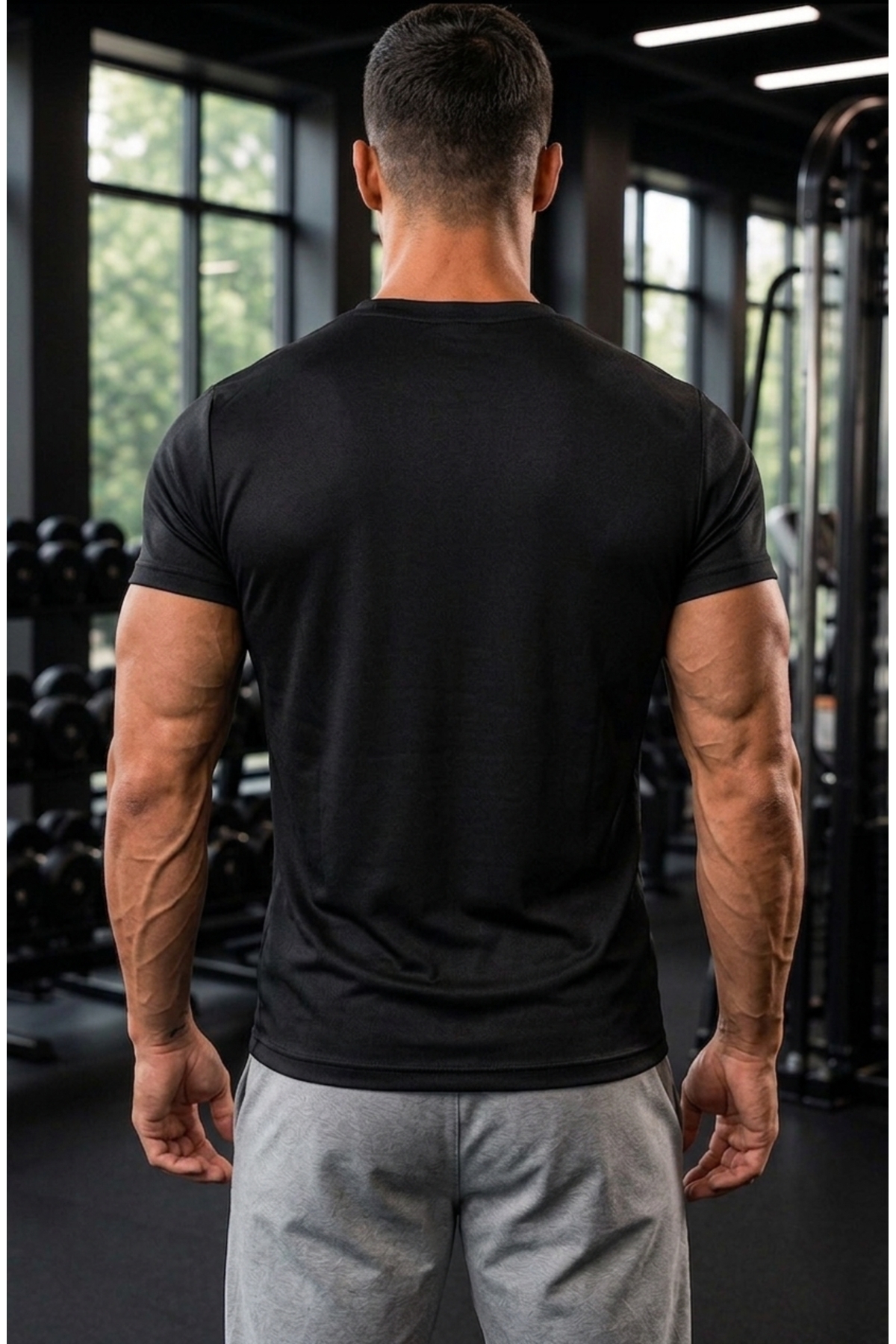Sapeur Erkek Spor Tişört- Slim Fit Antrenman Üstü görsel 2