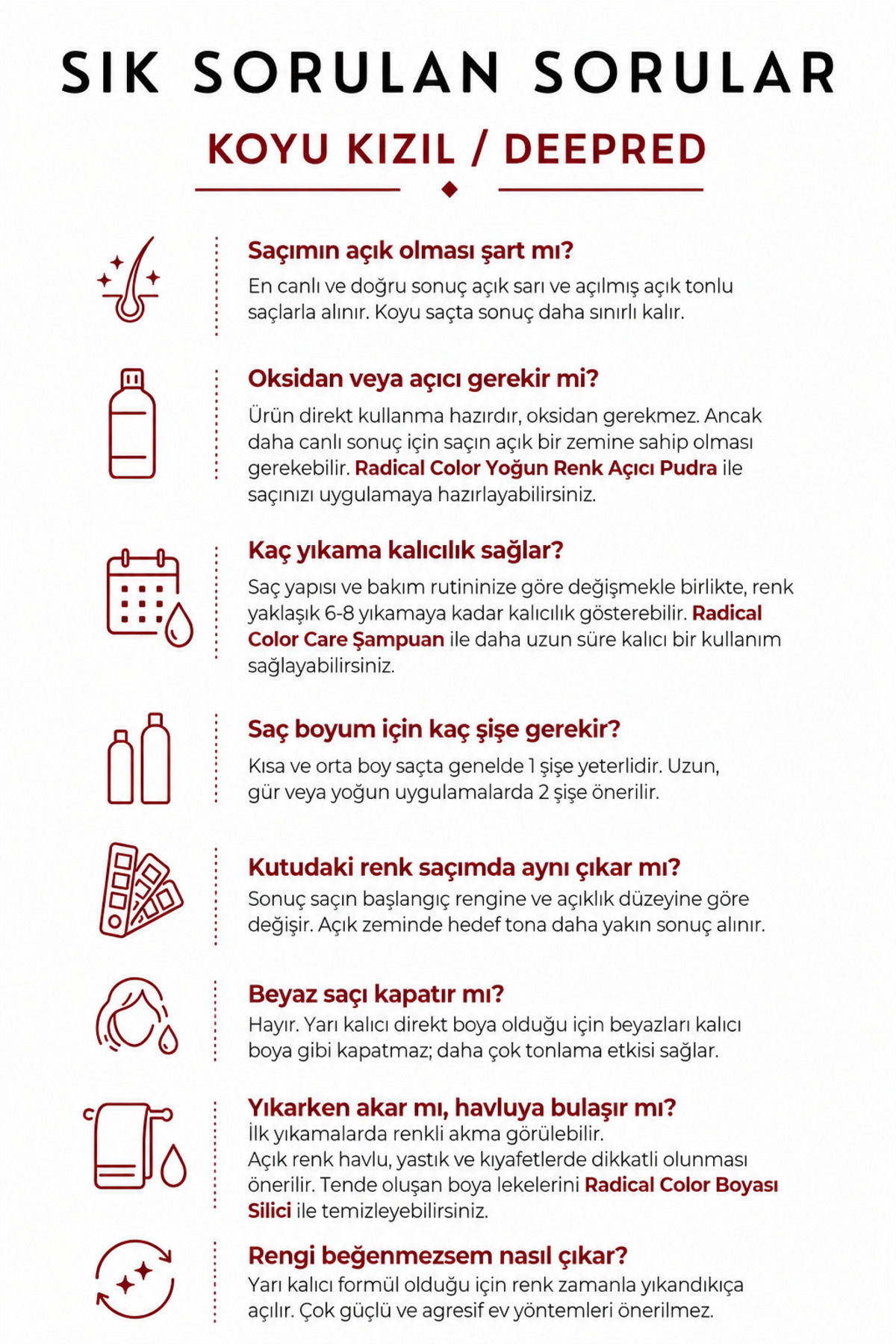Koyu Kızıl Su Bazlı Saç Boyası – Amonyaksız ve Oksidansız, Açık Saçta Canlı ve Yoğun Renk | 250 ml — زرشکی 0001subazlıboya — تصویر 6 از 8