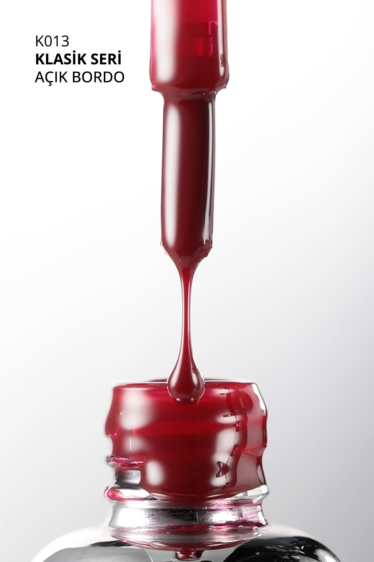 Kalıcı Oje K013, Açık Bordo, 10 ml — زرشکی 8860101A01S09K013 — تصویر 6 از 7