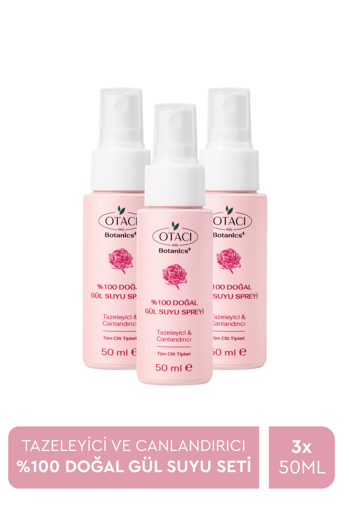Otacı Botanics+ %100 Doğal Gül Suyu Spreyi 3'lü Set — 127218