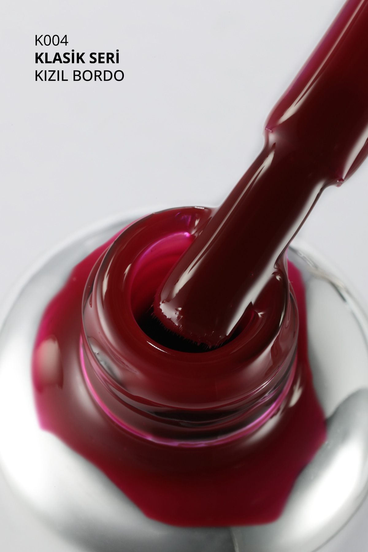 Kalıcı Oje K004 Kızıl Bordo 10 ml — زرشکی 8860101A01S09K004 — تصویر 3 از 7
