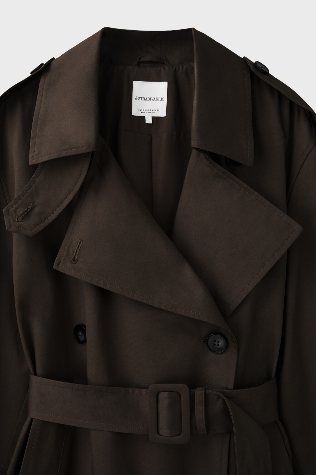 Stradivarius Uzun basic trençkot görsel 8