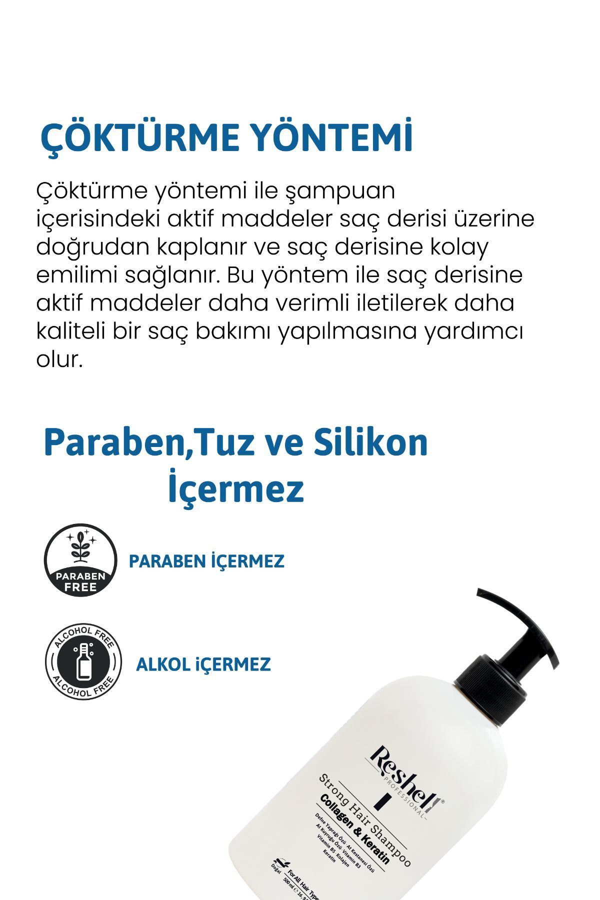 Saç Dökülmesi Bakım Şampuanı At Kuyruğu Özlü Tuzsuz Kolajen Ve Keratin Katkılı 500 ml — R-2022 — تصویر 5 از 7