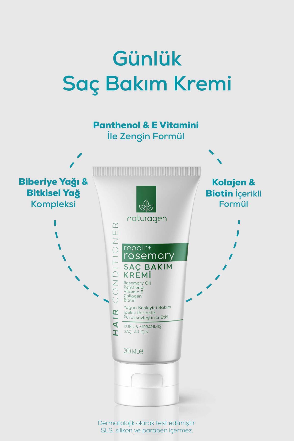 Repair+ Rosemary Saç Bakım Kremi 200 ml | Hasar Onarımı | Biberiye Özlü | Kuru ve Yıpranmış Saçlar — KZMNTG0050 — تصویر 4 از 7