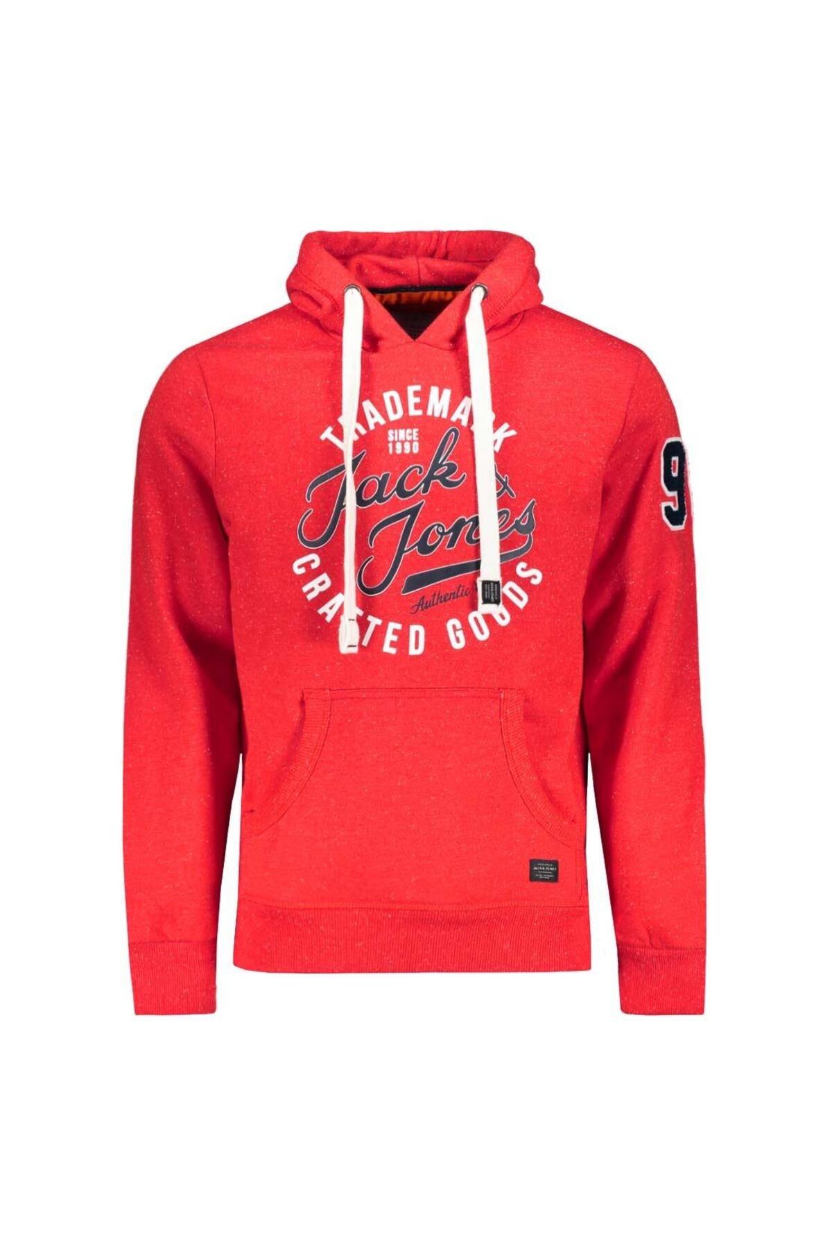 سویشرت مردانه ۱۲۱۴۳۳۵۰-قرمز آتشین جک اند جونز سویشرت اسپرت Jack & Jones