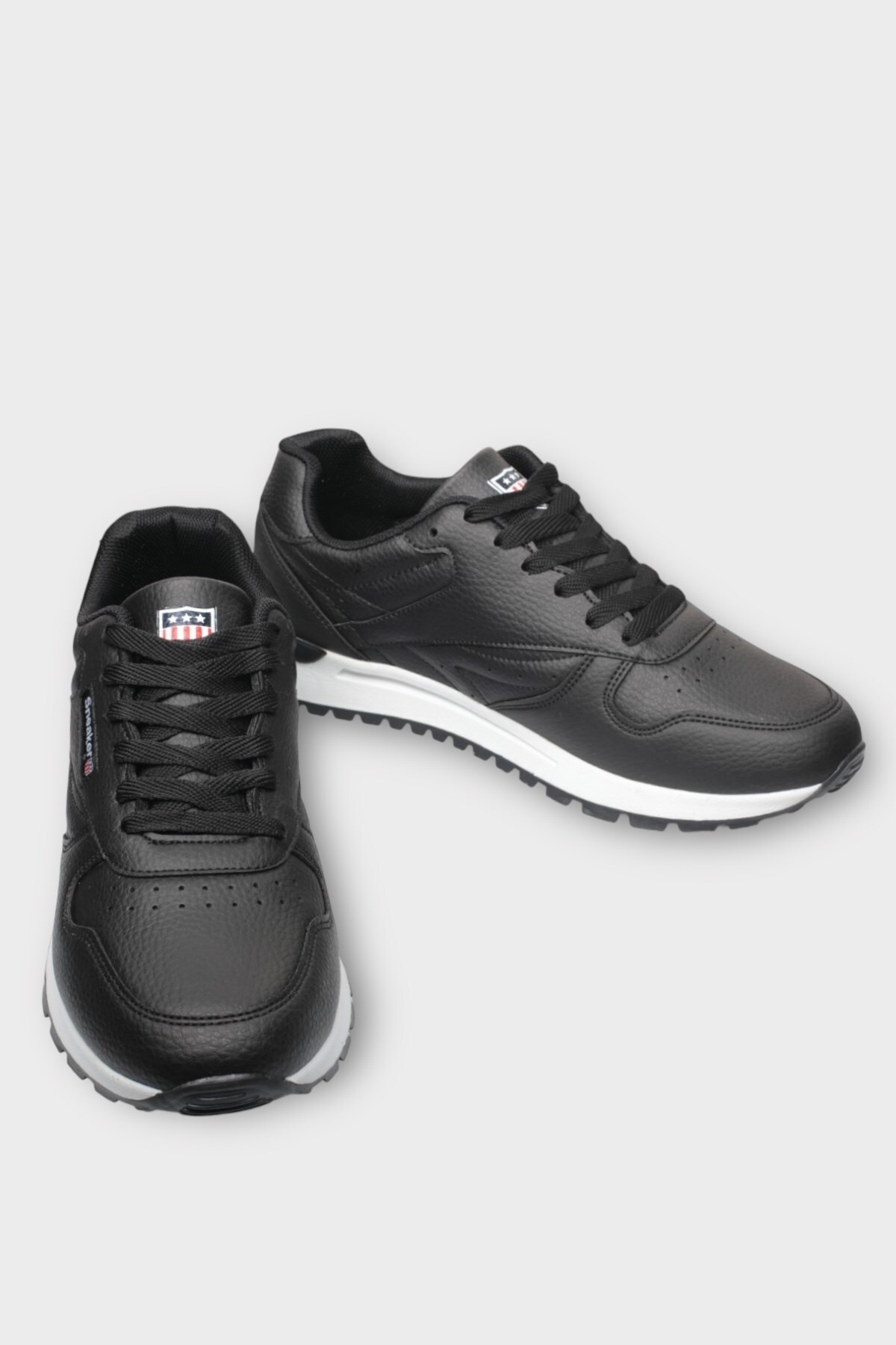 Ortopedik Cilt Sneaker Unisex Spor Ayakkabı SİYAH - BEYAZ — سفید 10031 — تصویر 2 از 7