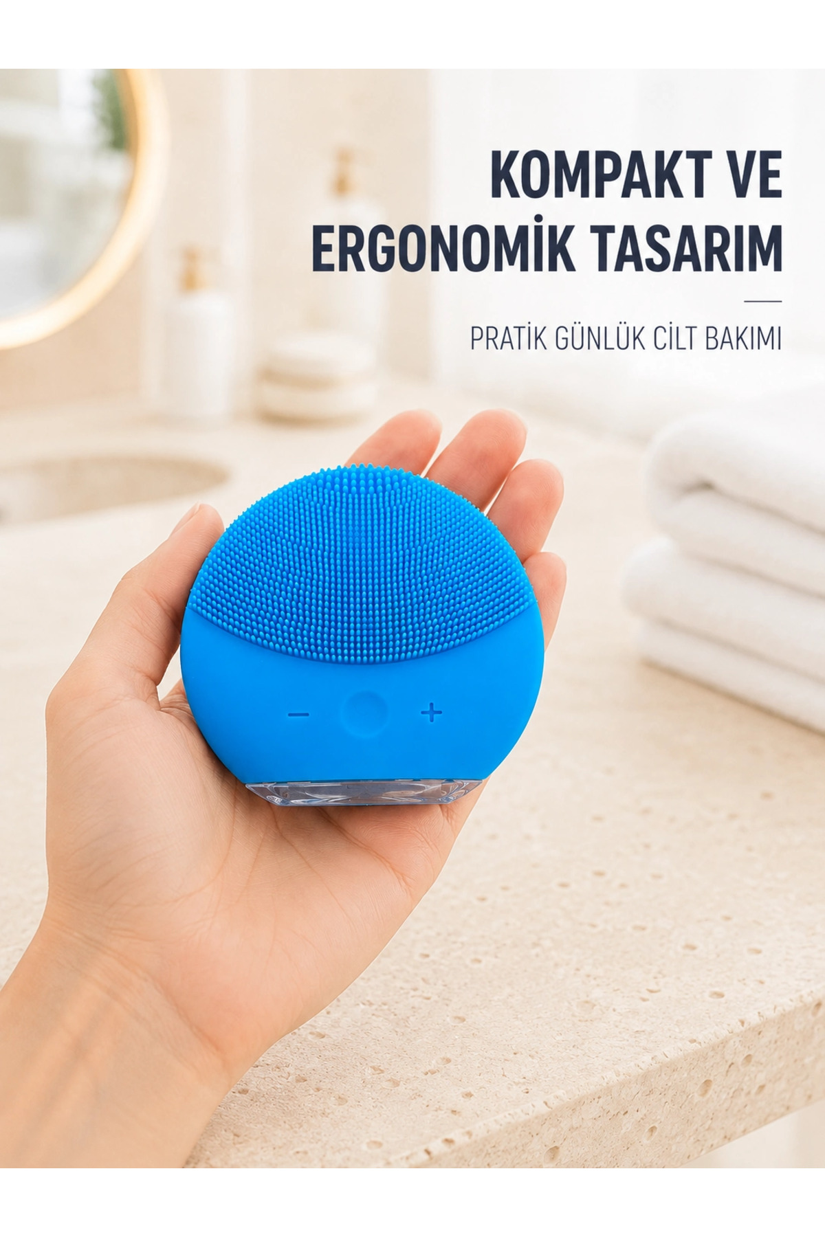Eco Lounge Mavi Silikon Yüz Temizleme Cihazı Su Geçirmez Titreşimli Yüz Bakım Fırçası — MI16-SFKUCZZYUZTEMIZLEMEMAV-4