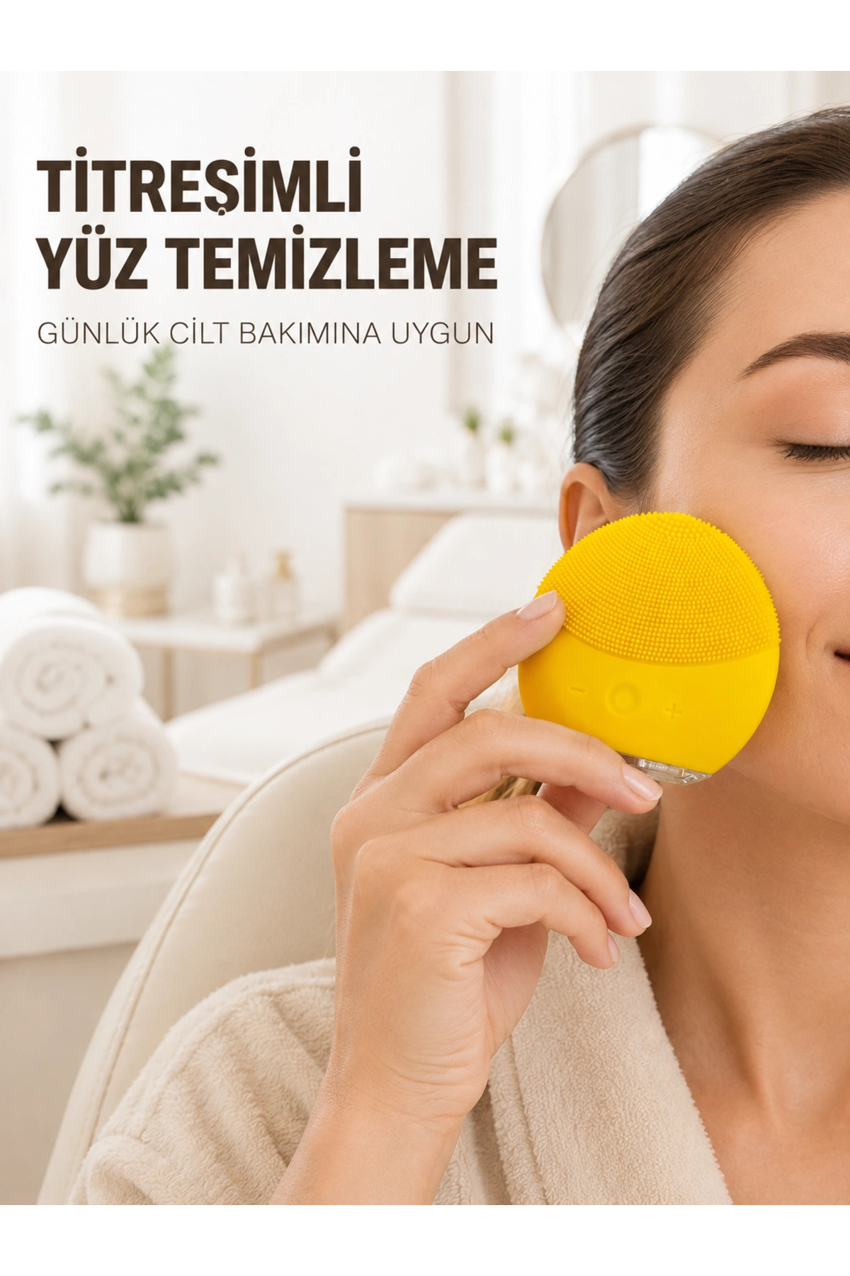Eco Lounge Su Geçirmez Titreşimli Yüz Temizleme Cihazı Yumuşak Silikon Cilt Bakım Fırçası — MI16-SFKUCZZYUZTEMIZLEMESARI-4