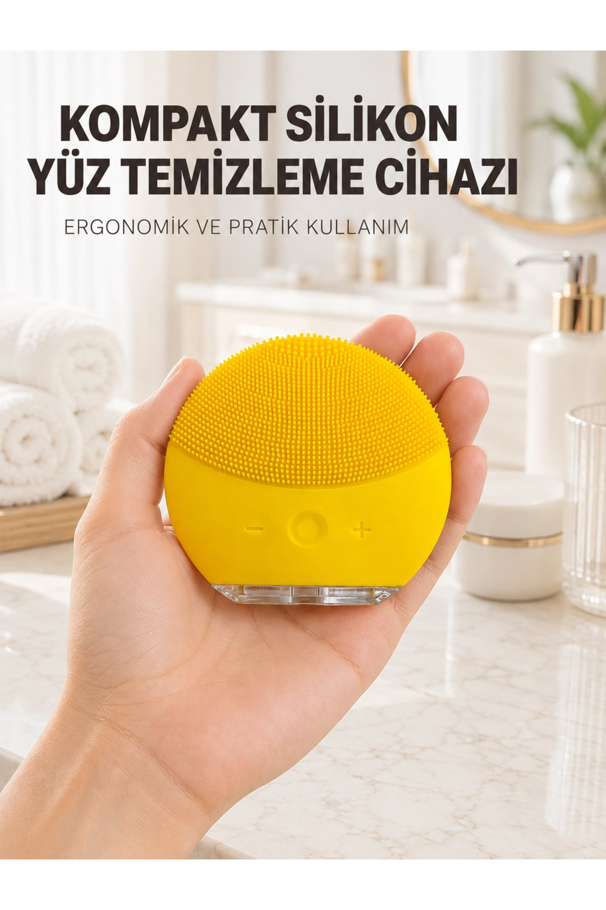 Eco Lounge Silikon Yüz Temizleme Fırçası Titreşim Ayarlı USB Şarjlı Cilt Bakım Cihazı — PS20-SFKUCZZYUZTEMIZLEMESARI-3
