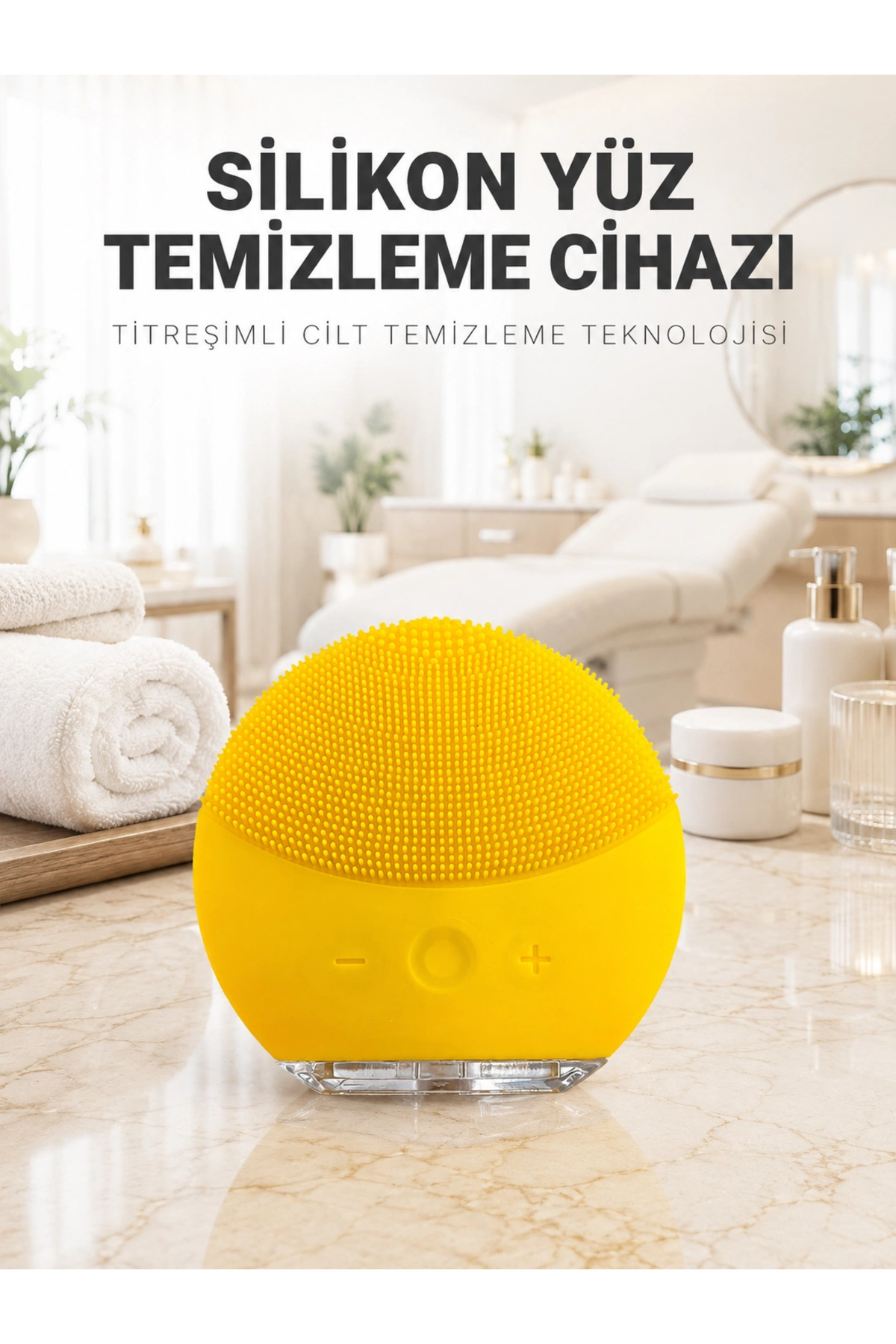 Eco Lounge Elektrikli Silikon Yüz Temizleme Fırçası Şarjlı Ayarlanabilir Titreşimli Cilt Bakımı — BA13-SFKUCZZYUZTEMIZLEMESARI-5