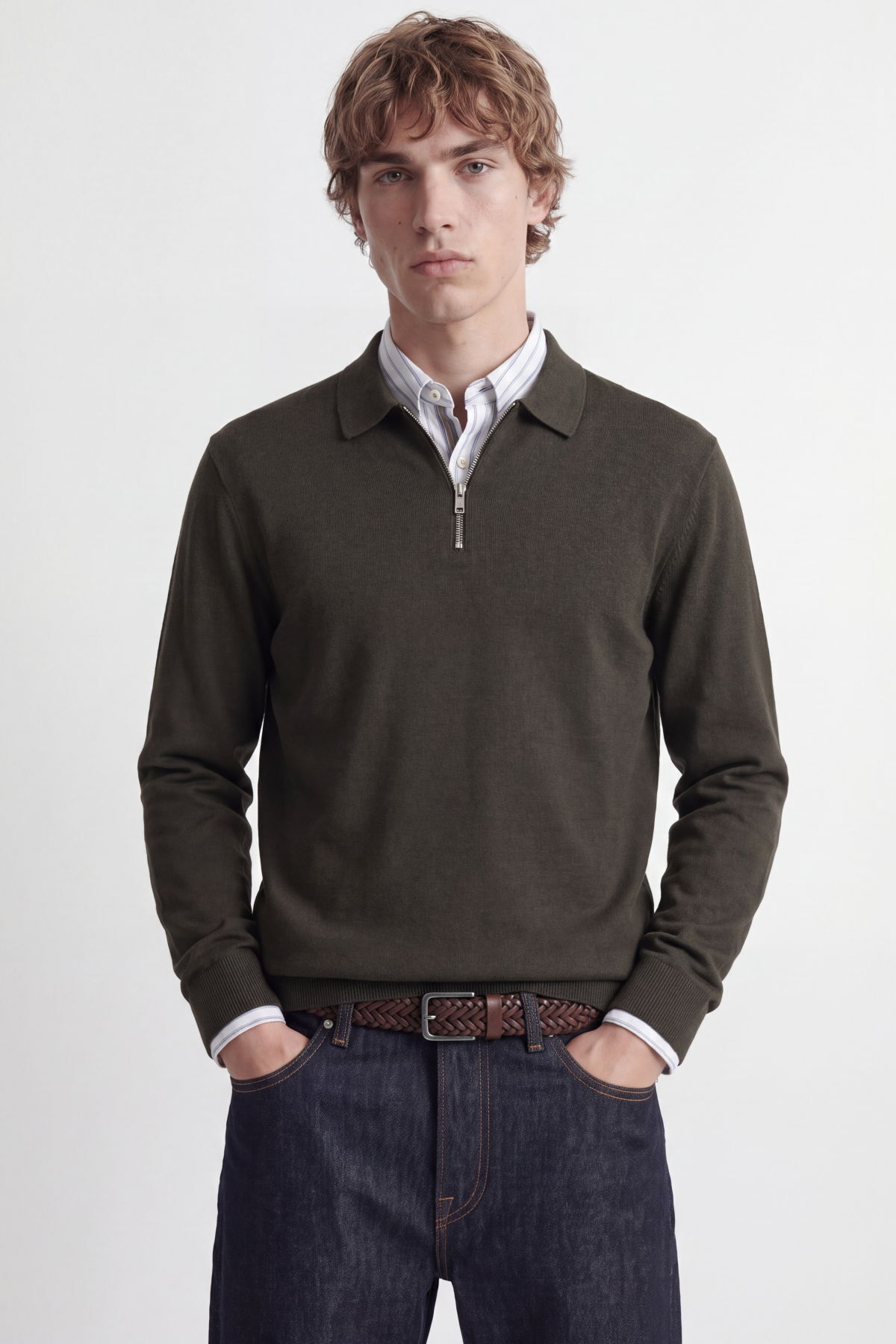 تاپ بافتنی آستین بلند یقه پولو مردانه - امیل جک اند جونز پولوشرت Jack & Jones