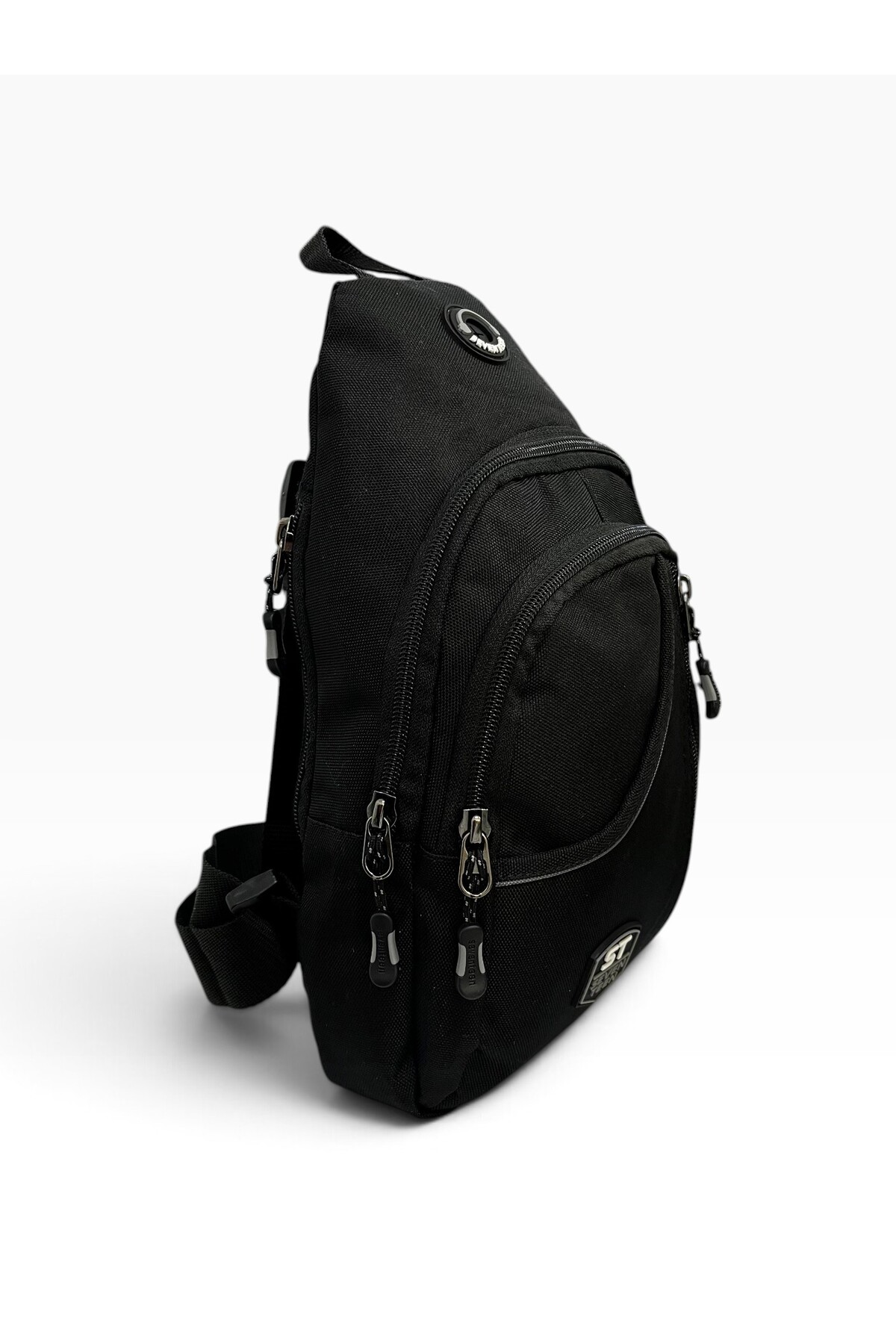 SEVENTEEN Unisex Spor Çok Bölmeli Çapraz Askılı Body Bag SİYAH-GRİ görsel 3