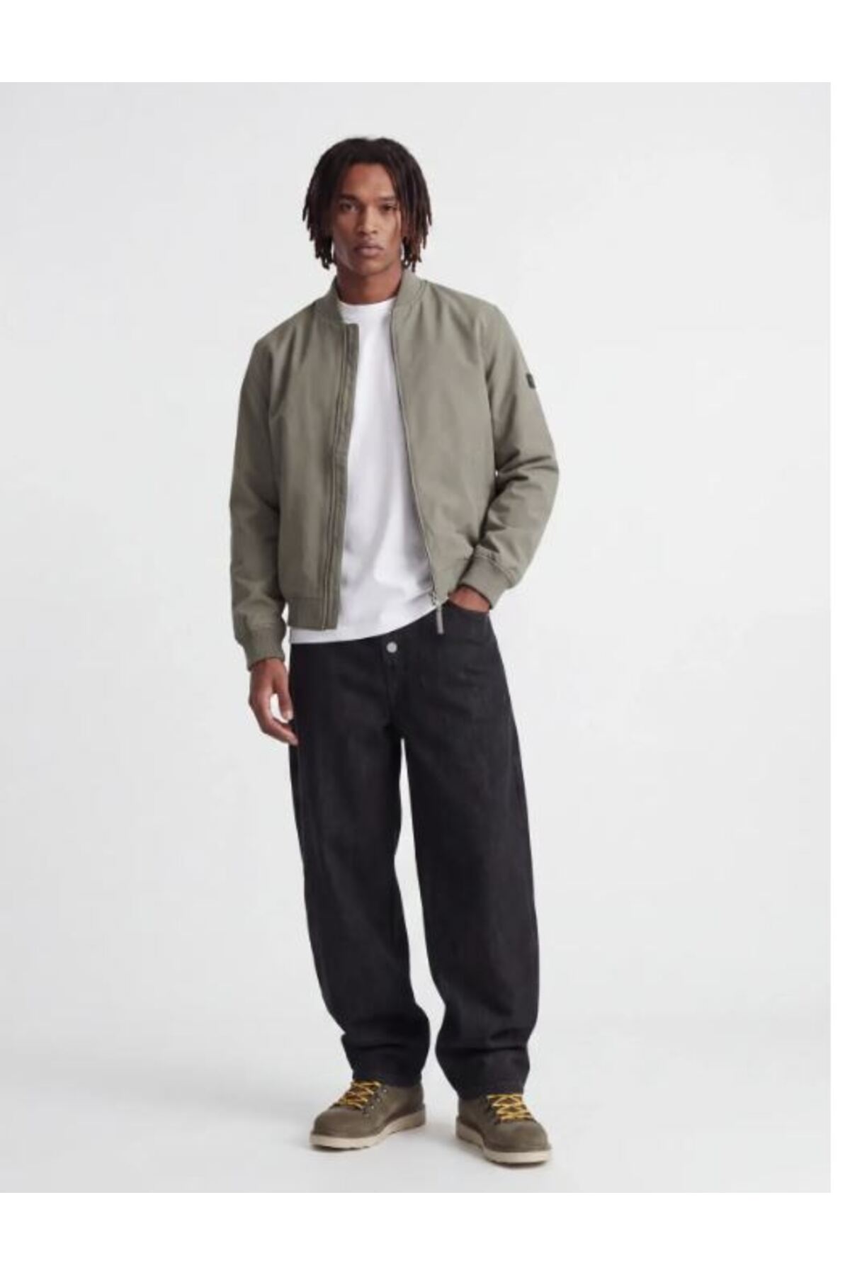 کاپشن خاکی مردانه JPRBLAJOSH مدل Bomber - کد 12301234 جک اند جونز کت Jack & Jones