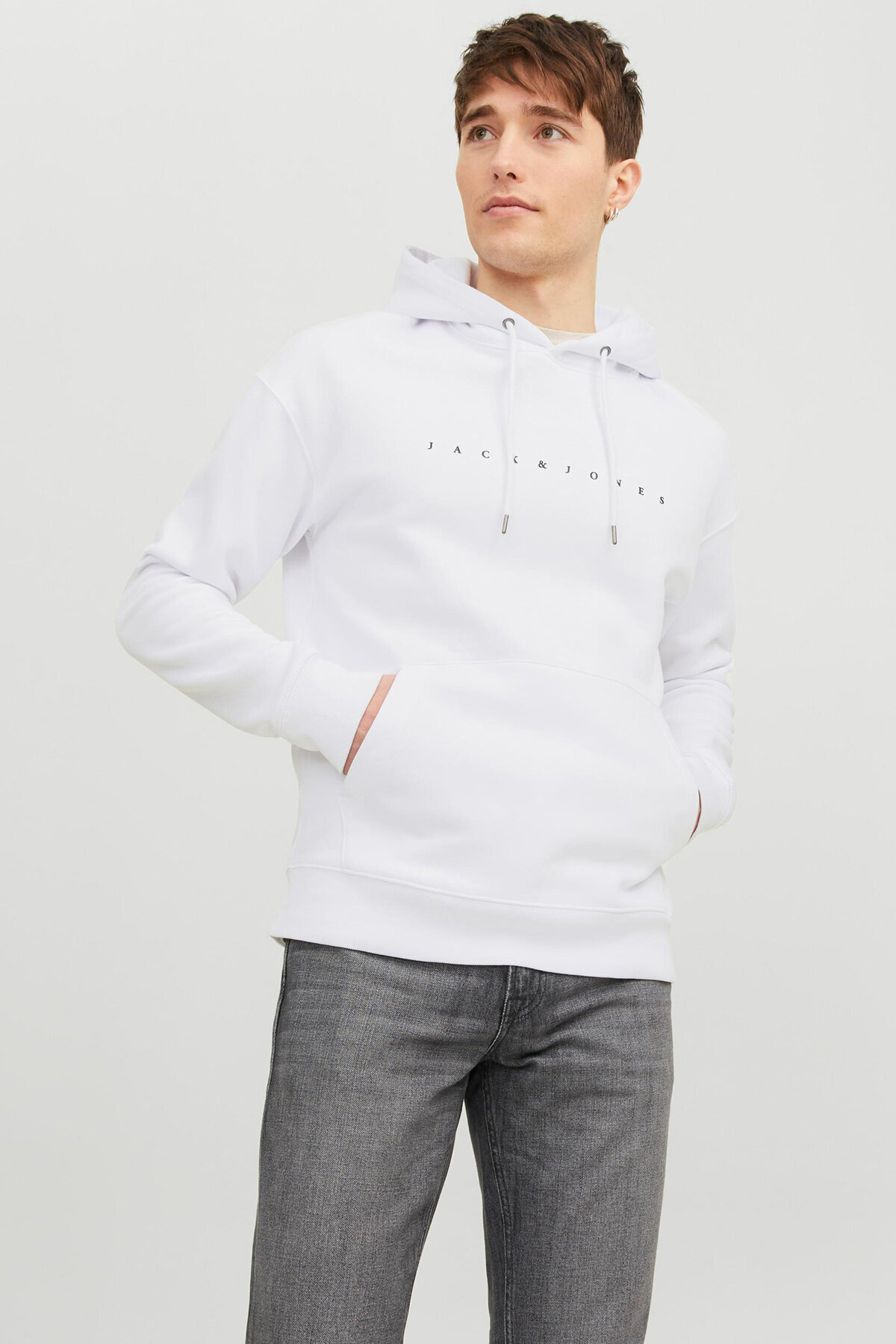 سویشرت کلاه‌دار مردانه - لوگوی ستاره جک اند جونز سویشرت Jack & Jones