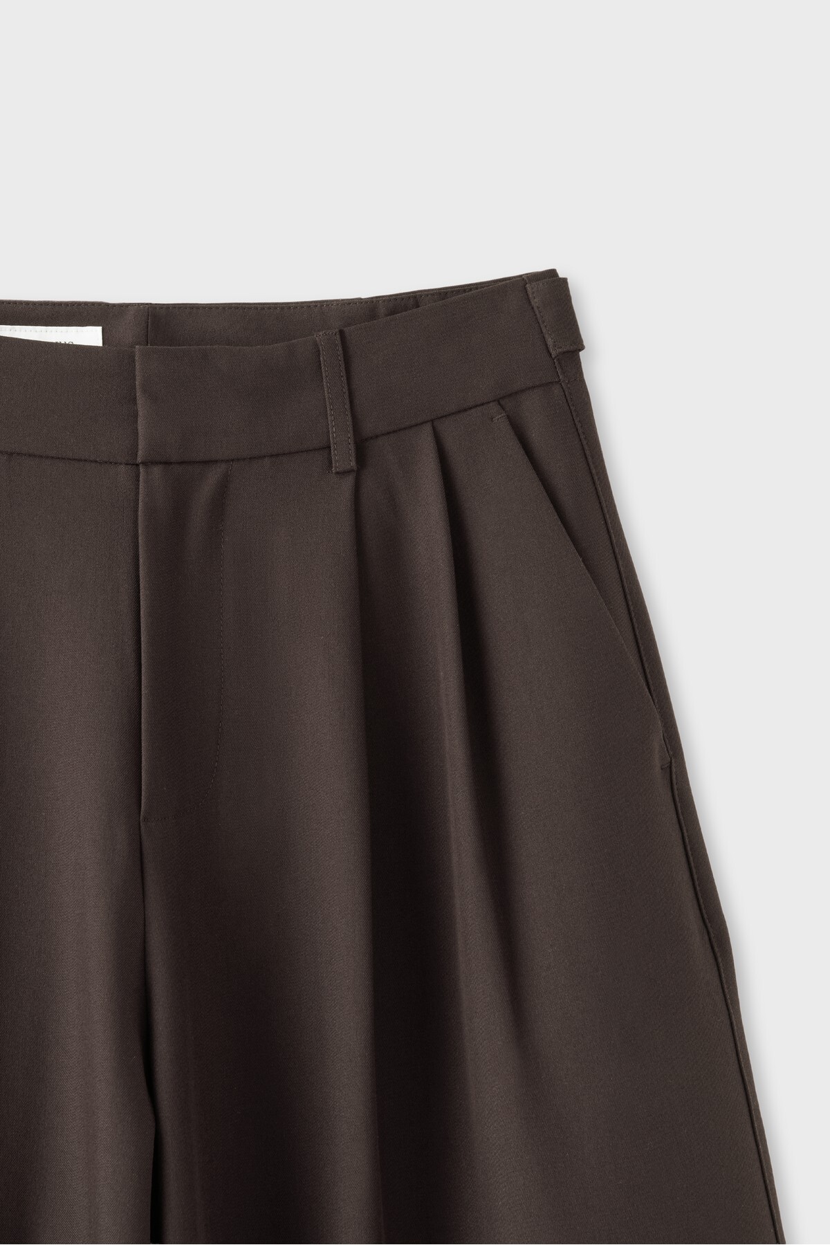 Stradivarius Ayarlanabilir düğmeli geniş paça kumaş pantolon görsel 8