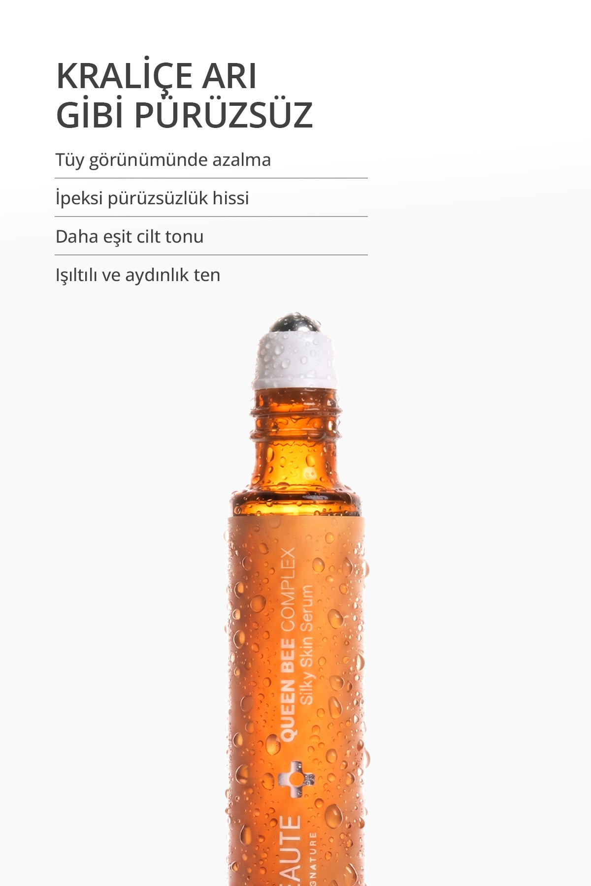 Kraliçe Arı Tüy Azaltıcı ve Ton Eşitleyici Serum, Tüy Dökücü Krem, Serum Roll On 3'lü Paket Tüm Vücut ve Yüz İçin Pürüzsüzleştirici Bakım Formik Asit Papaya Zerdeçal — queenset — تصویر 5 از 6