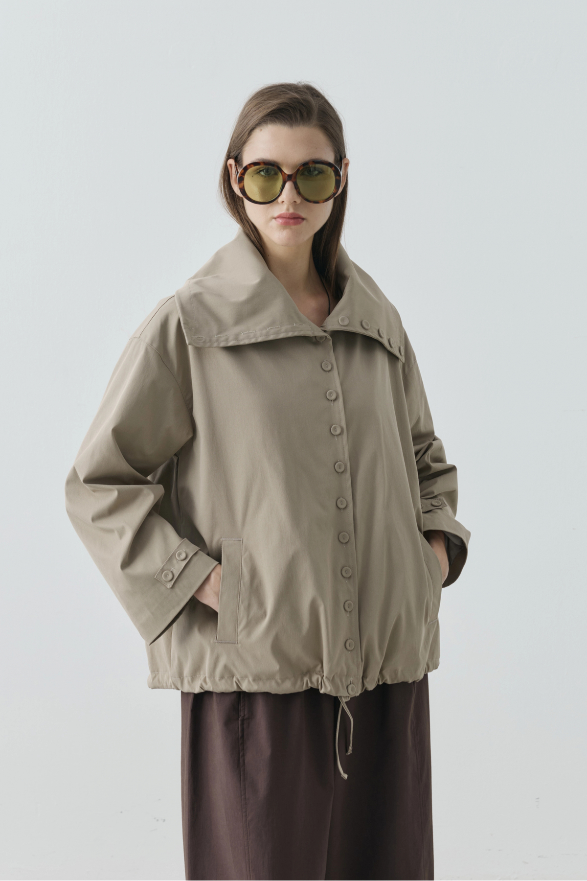 MODA AKSA 1235 YAKALI BOMBER CEKET VİZON
