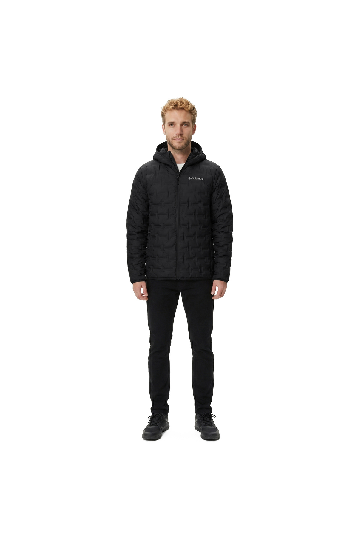 Columbia Delta Ridge II Down Hooded Jacket 2086222-010 Erkek Mont Siyah görsel 2