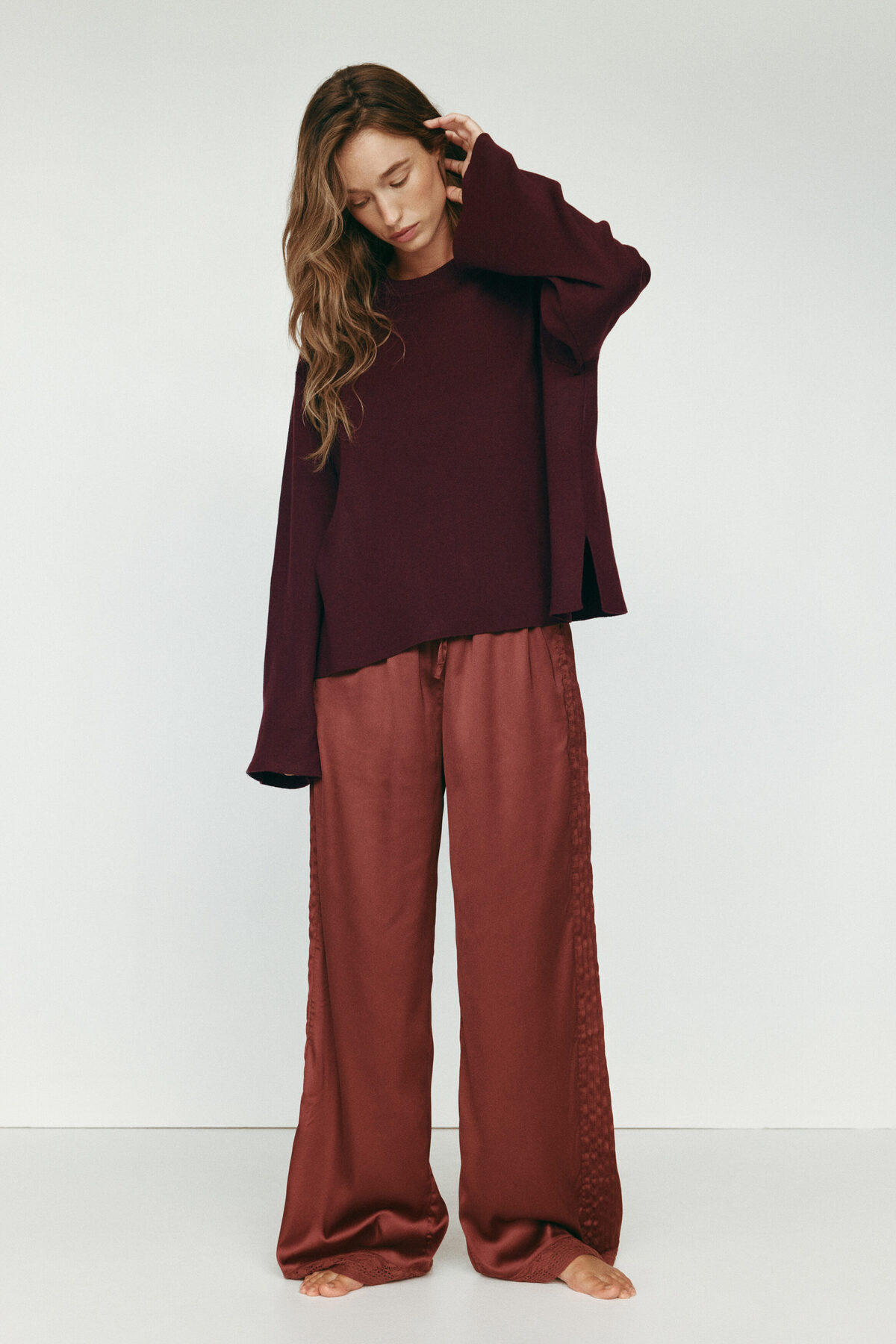 H&M Oversize İnce Triko Kazak görsel 2
