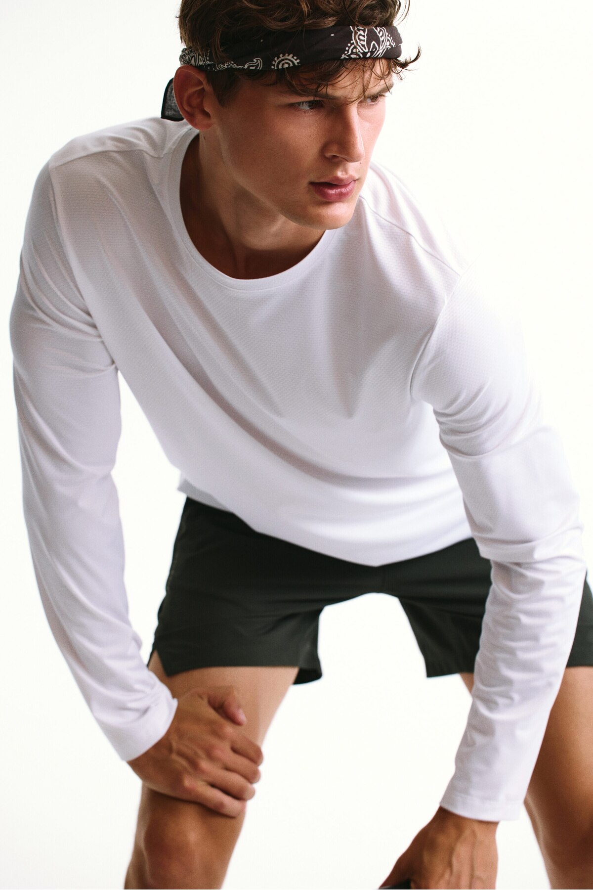 تاپ ورزشی آستین بلند DryMove™ اچ اند ام زیرپیراهن ورزشی H&M
