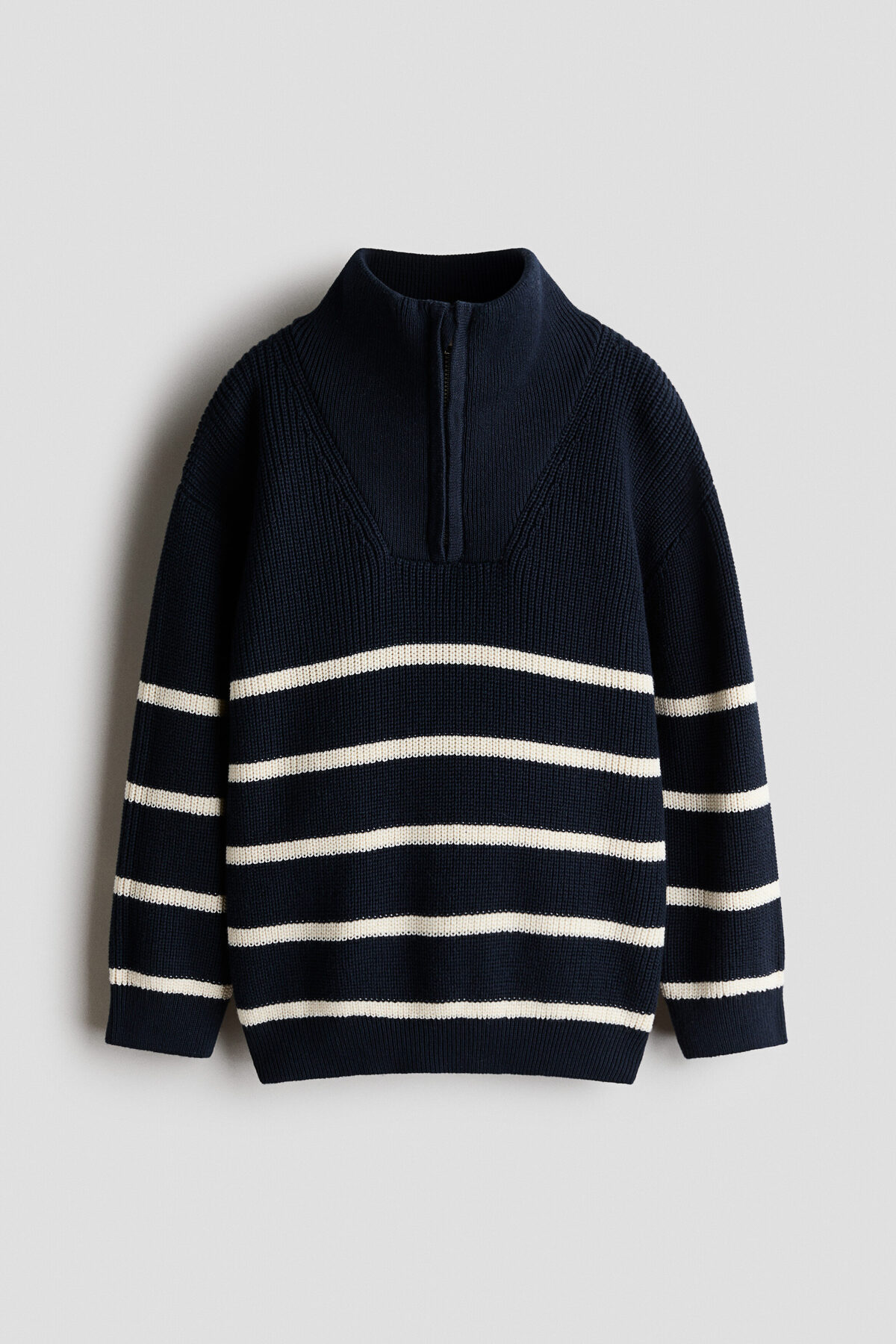 ژاکت نخی نیم زیپ اچ اند ام سویشرت H&M