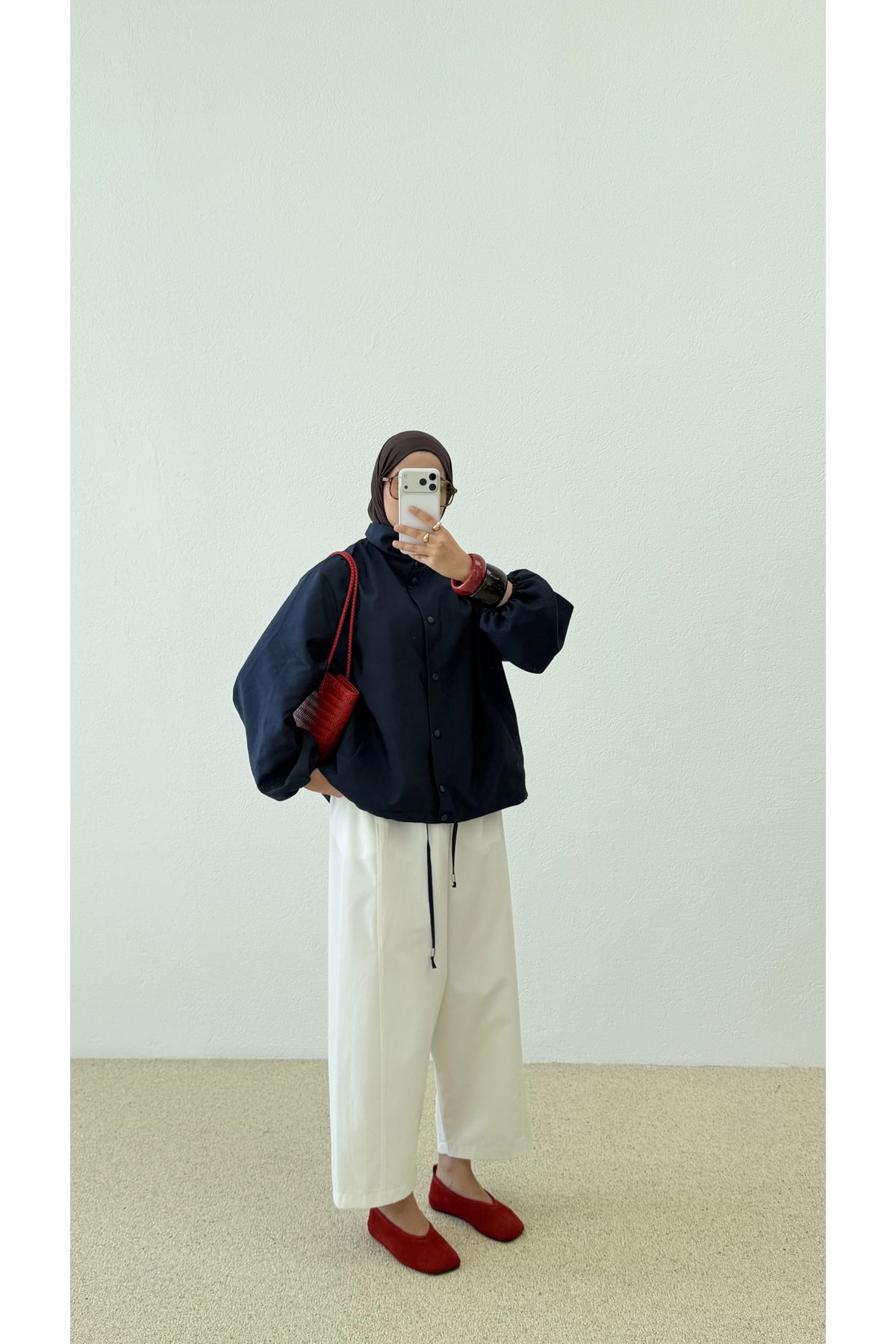 MODA AKSA 7745 ÇİFT İPLİ BOMBER CEKET laciverti görsel 5