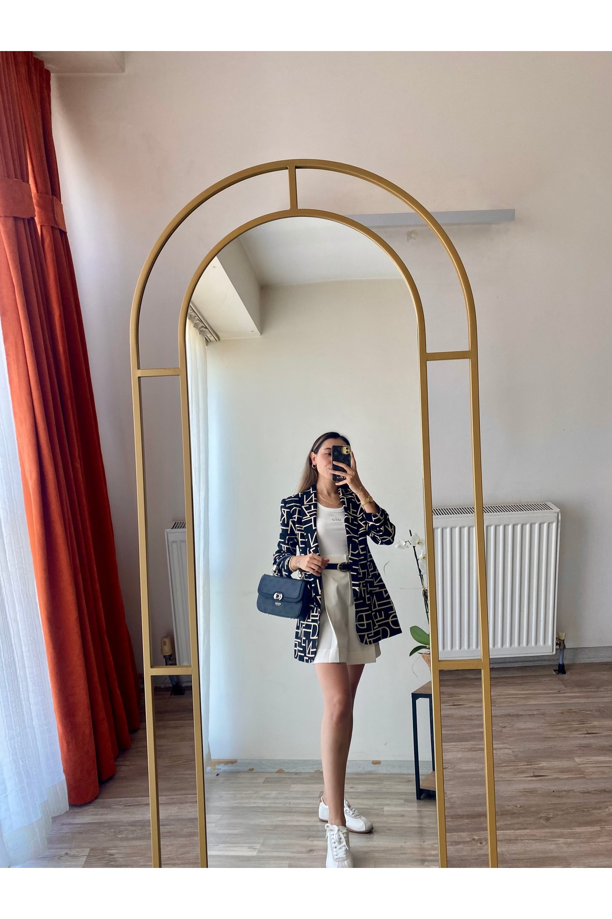 Robin Desenli blazer ceket görsel 3