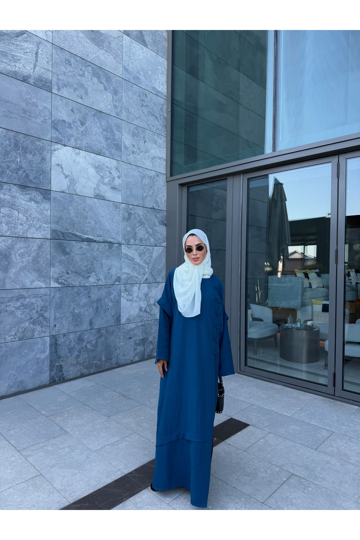 Sevanna Ahsen çin kapama abaya & pantolon takım görsel 5