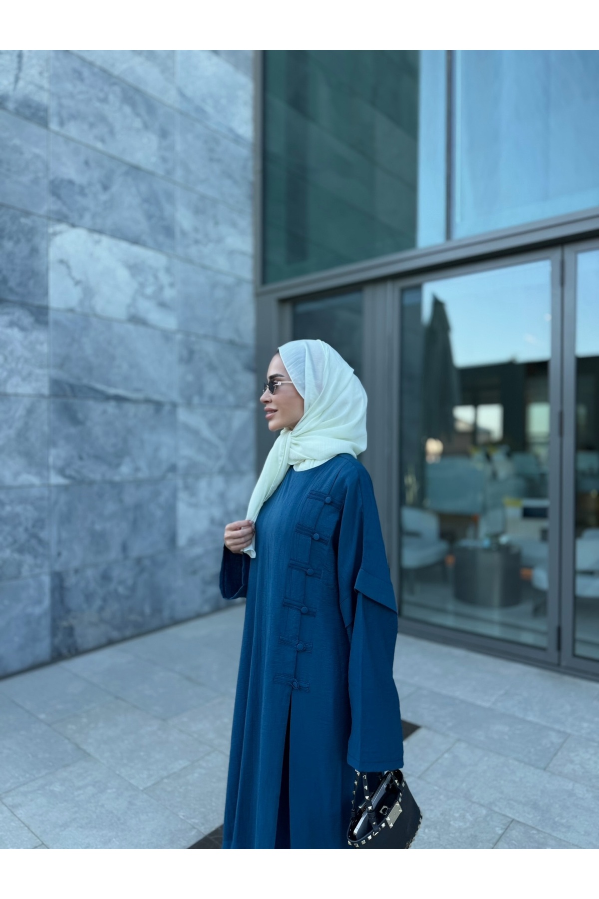 Sevanna Ahsen çin kapama abaya & pantolon takım görsel 6