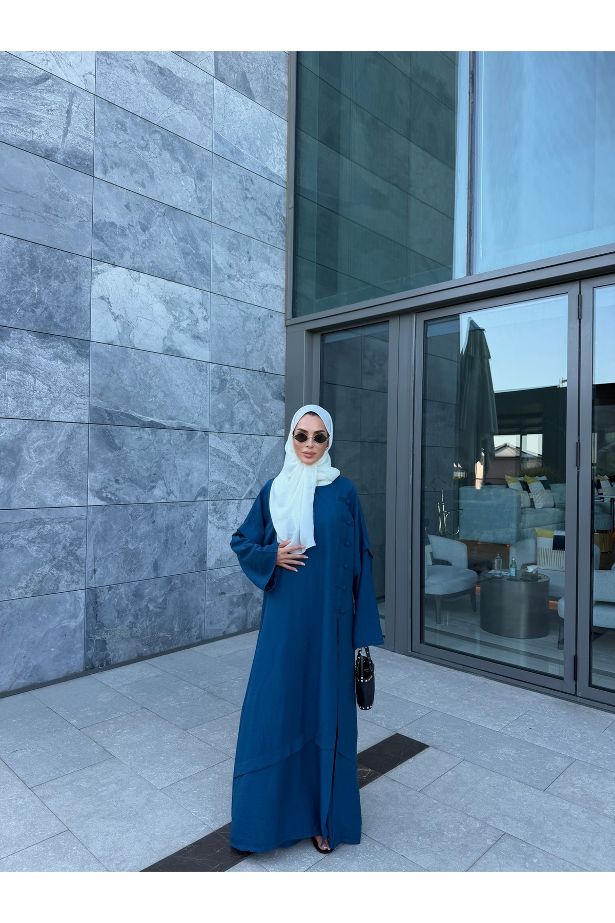 Sevanna Ahsen çin kapama abaya & pantolon takım görsel 3