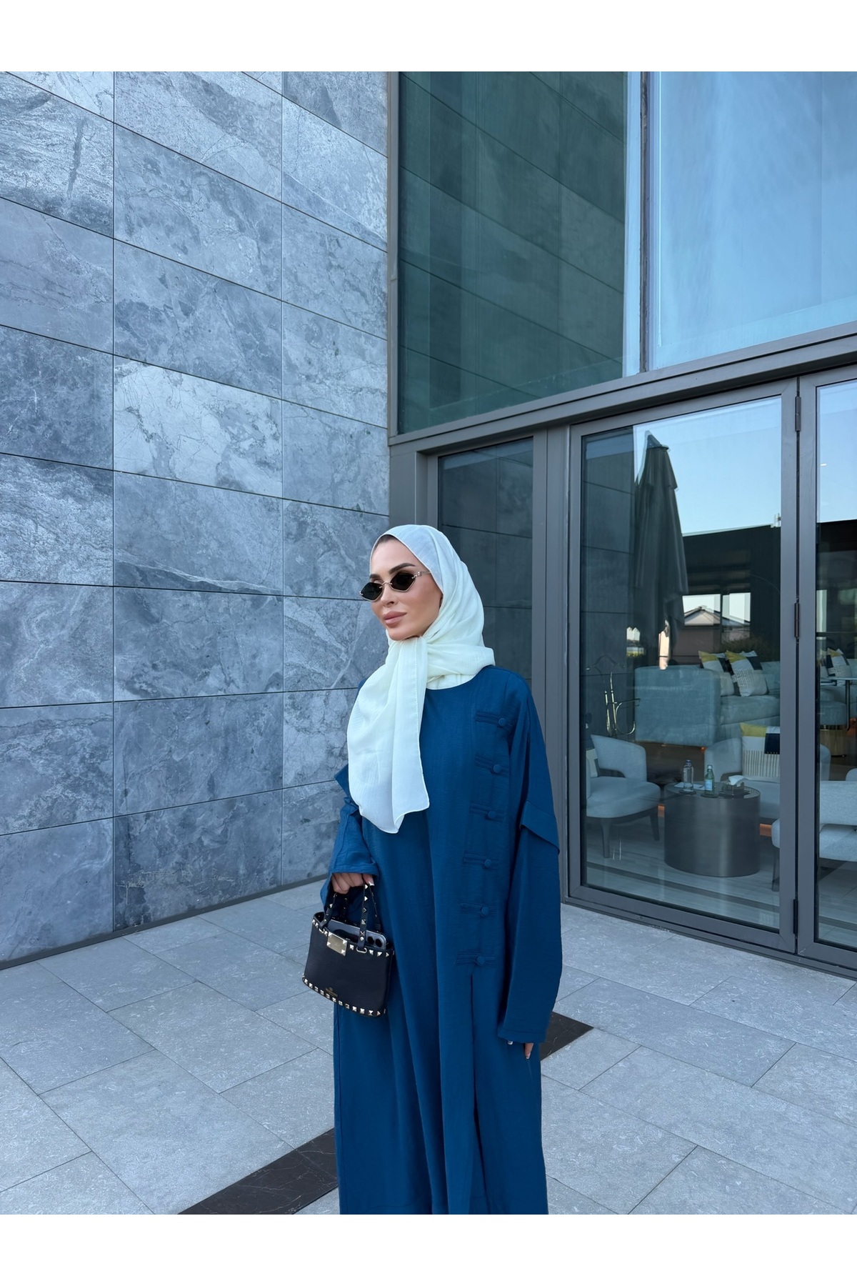 Sevanna Ahsen çin kapama abaya & pantolon takım görsel 2