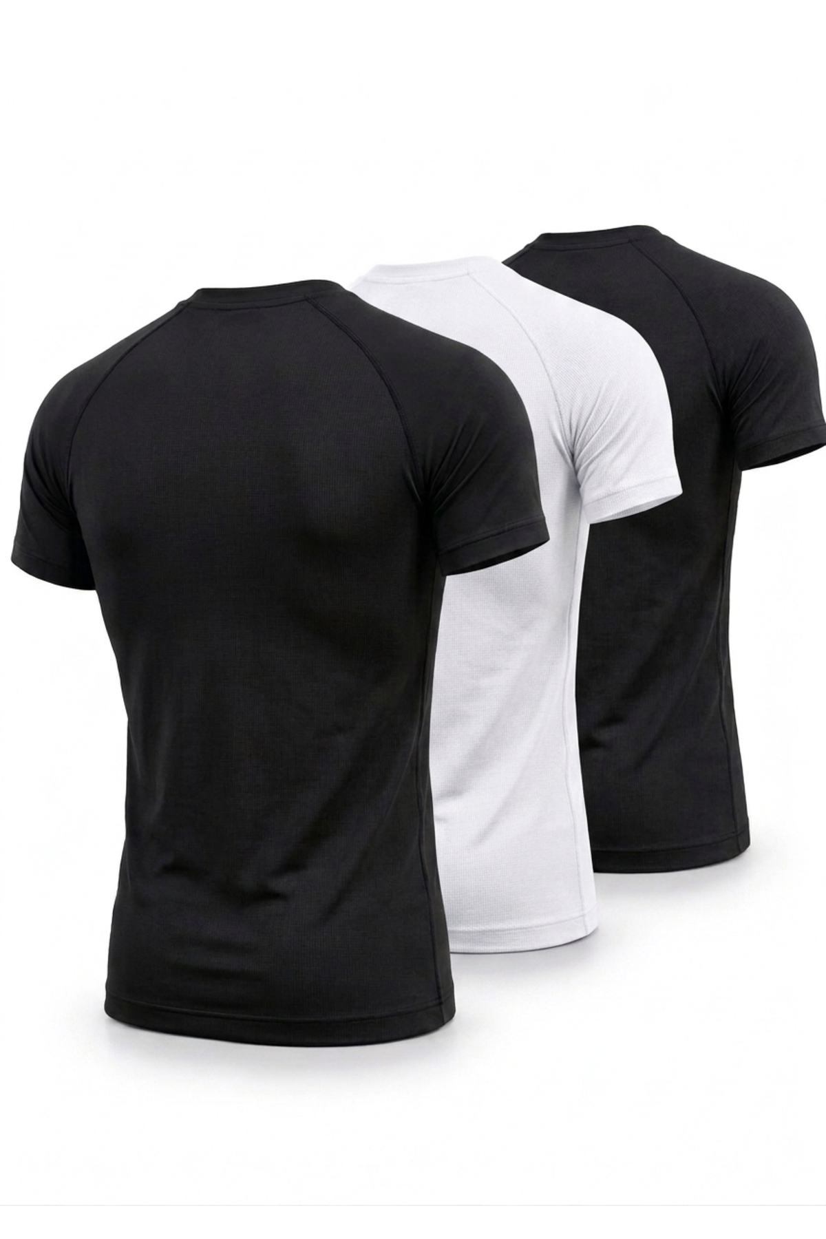Sapeur 3'lü Paket Erkek Premium Raglan Dikişli Compression Tişört - Ultra Esnek ve Nefes Alan görsel 2