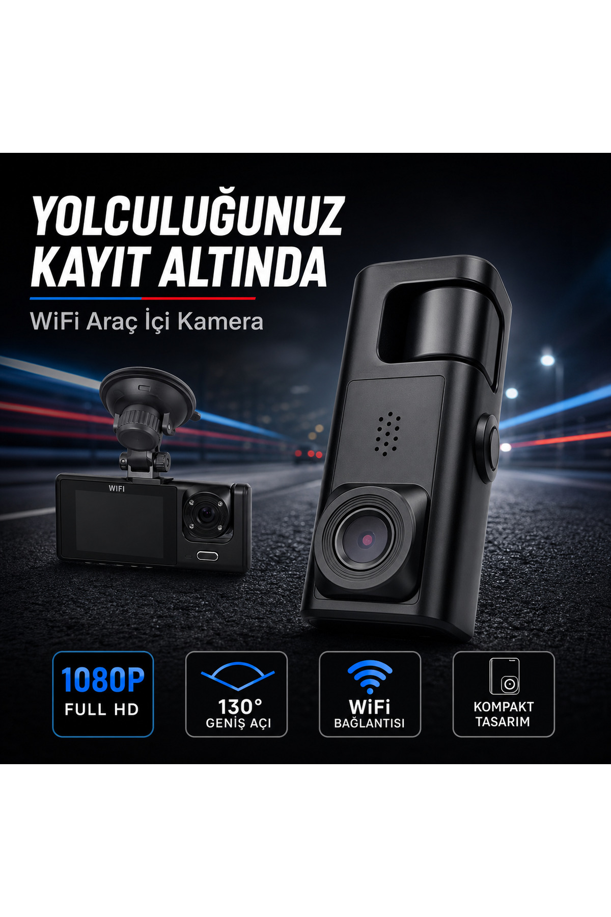 ARAÇ KAMERASI BLACK BOX TRAFFIC RECORDER WİFİ