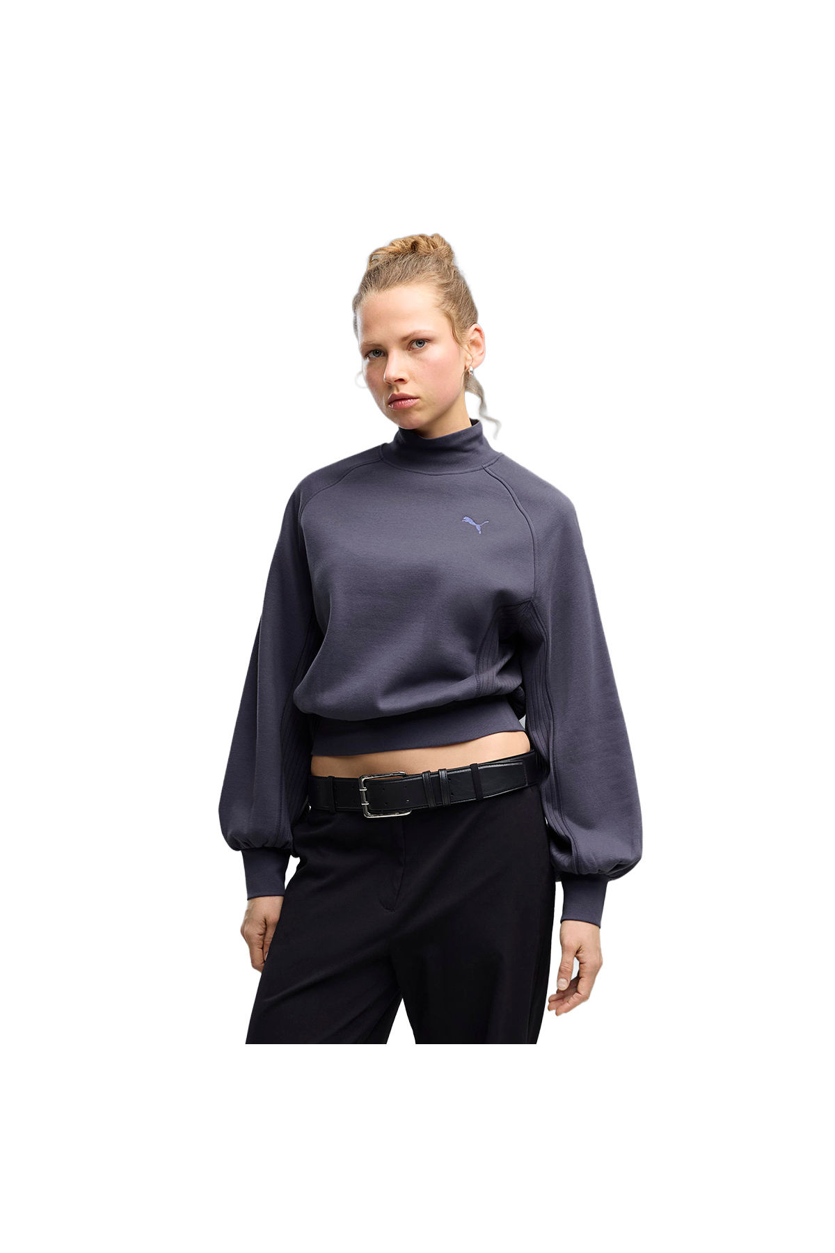 Puma Her Mock Neck Crew Kadın Mor Günlük Stil Sweatshirt 69402935