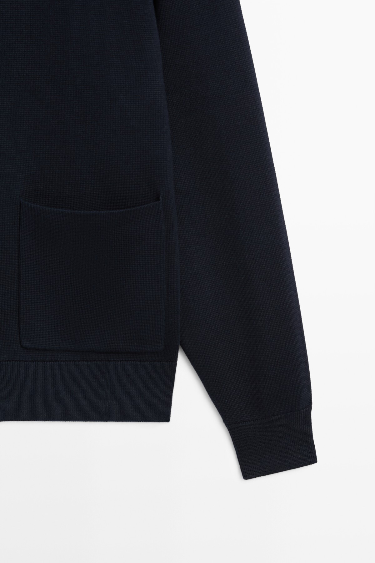 Massimo Dutti %100 pamuklu polo yaka triko hırka görsel 7