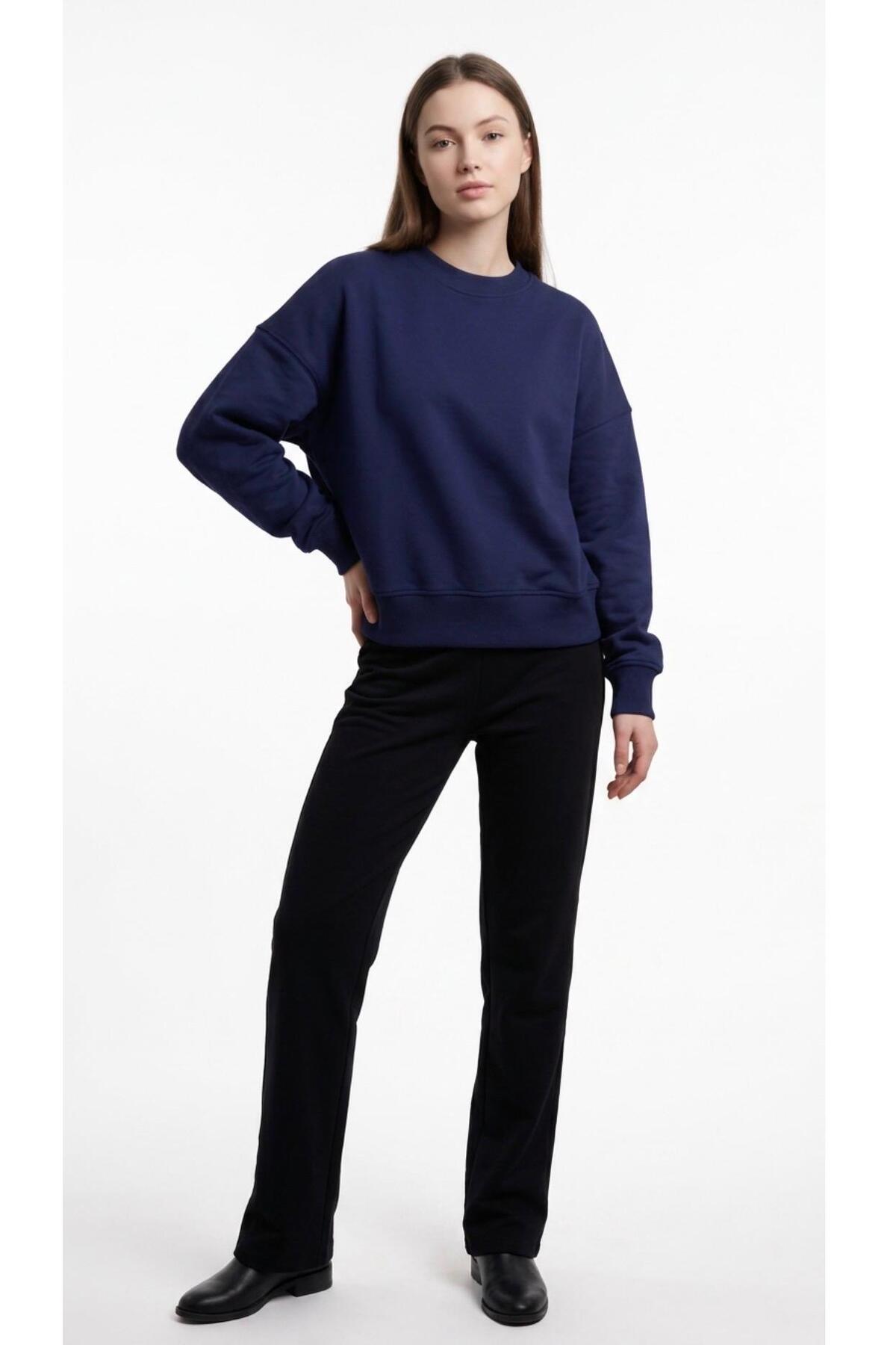 Dispatch OVERSİZE 3 İPLİK BASIC SWEAT LACİVERT RENK